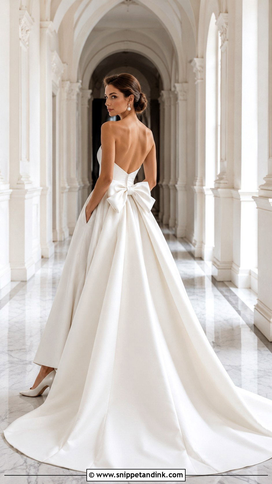 Bow Back Ball Gown Wedding Dress - Snippet and Ink - 20 Ball Gown Wedding Dress Princess Ideas