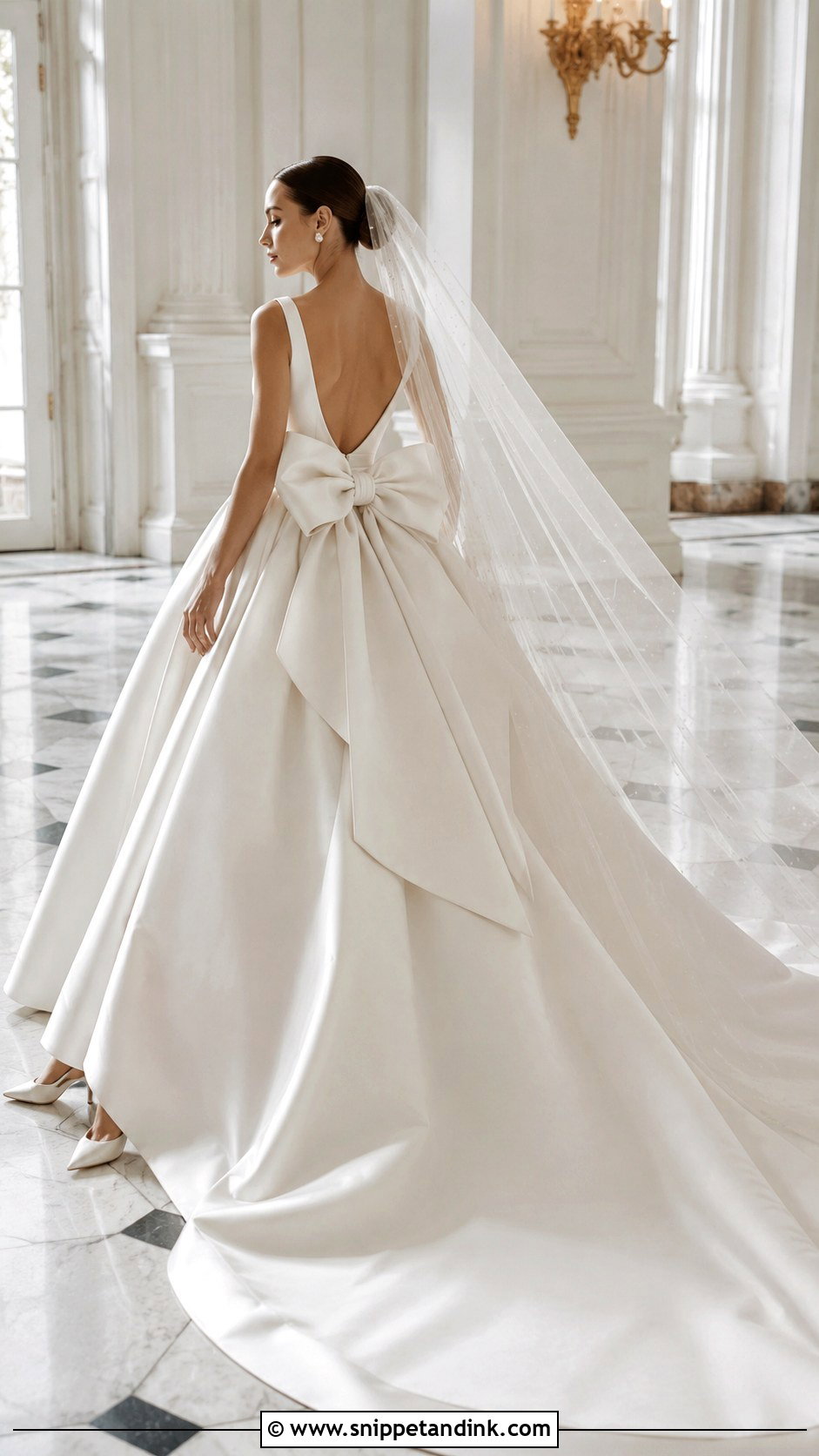 Bow Back Ball Gown Wedding Dress - Snippet and Ink - 20 Big Poofy Wedding Dresses