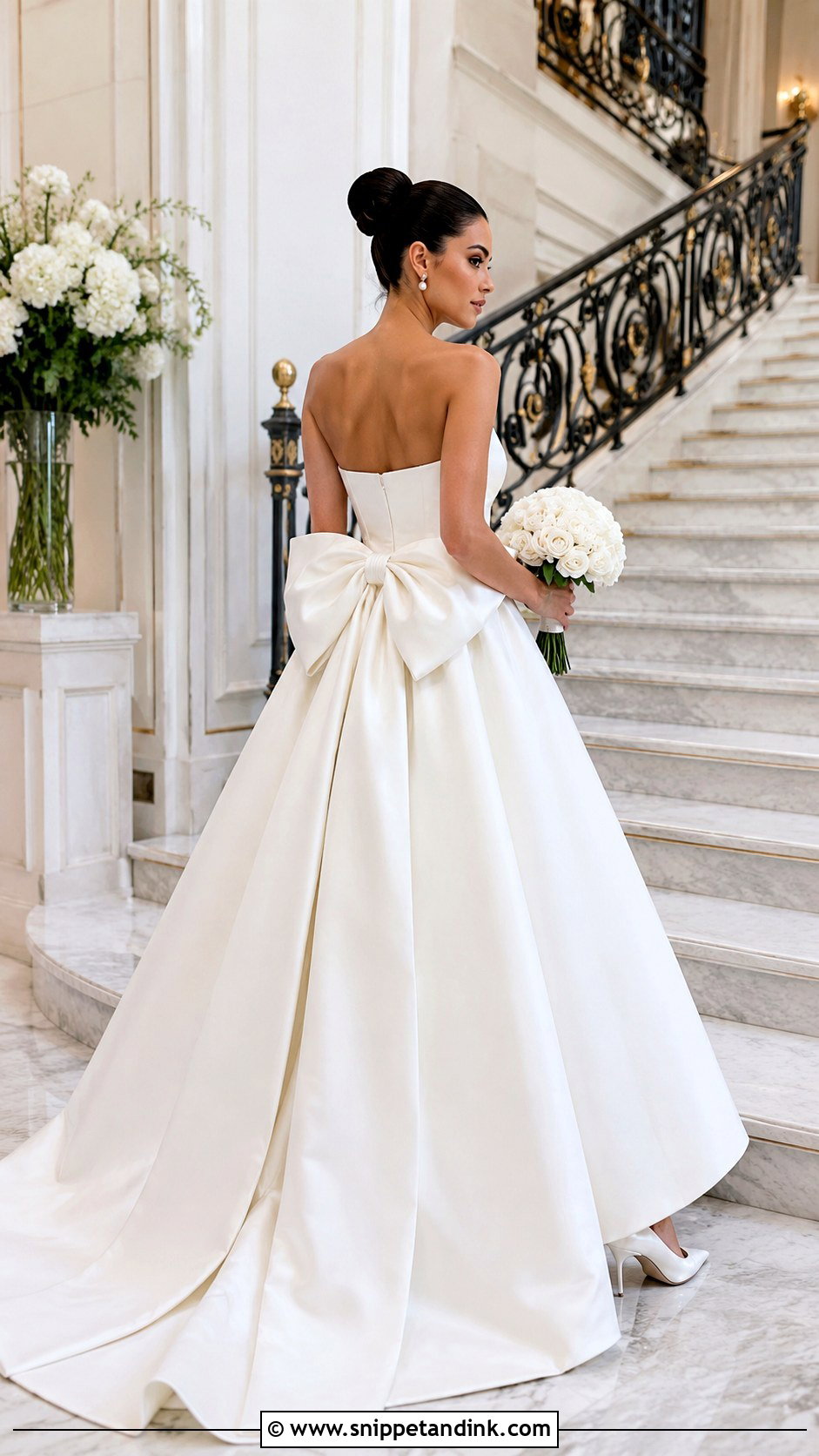 Bow Back Ball Gown Wedding Dress - Snippet and Ink - 20 Elegant Ball Gown Wedding Dress Ideas