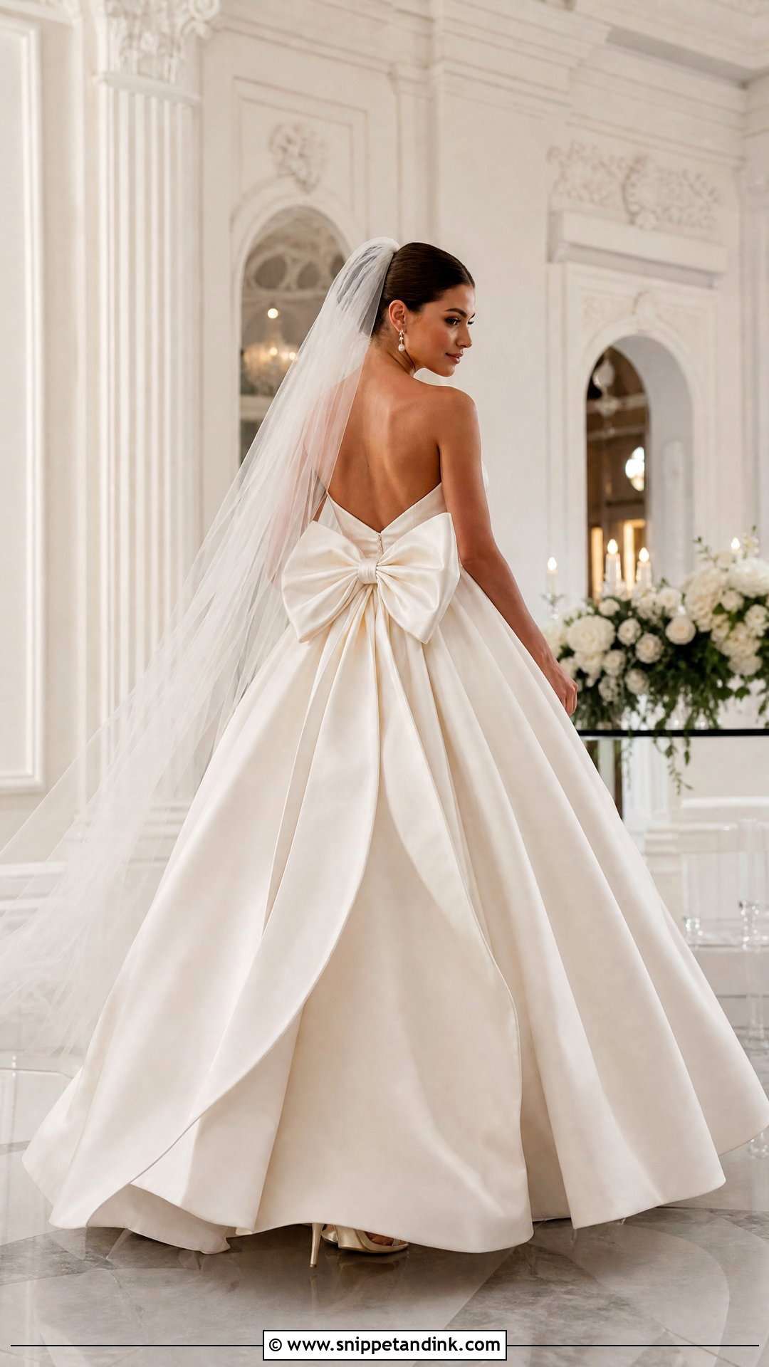 Bow Back Ball Gown Wedding Dress - Snippet and Ink - 25 Ballroom Wedding Dress Ideas