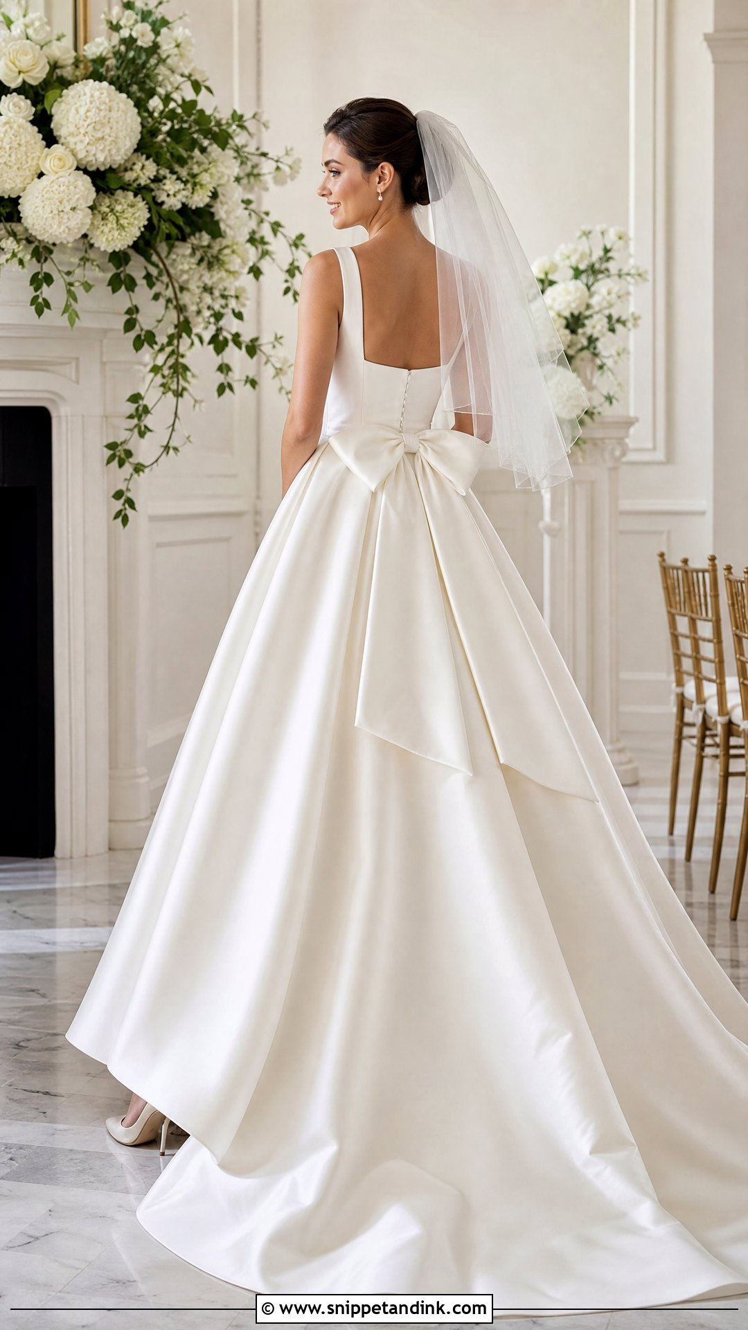 Bow Back Ballgown Wedding Dress - Snippet and Ink - 20 Simple Ballgown Wedding Dress Ideas