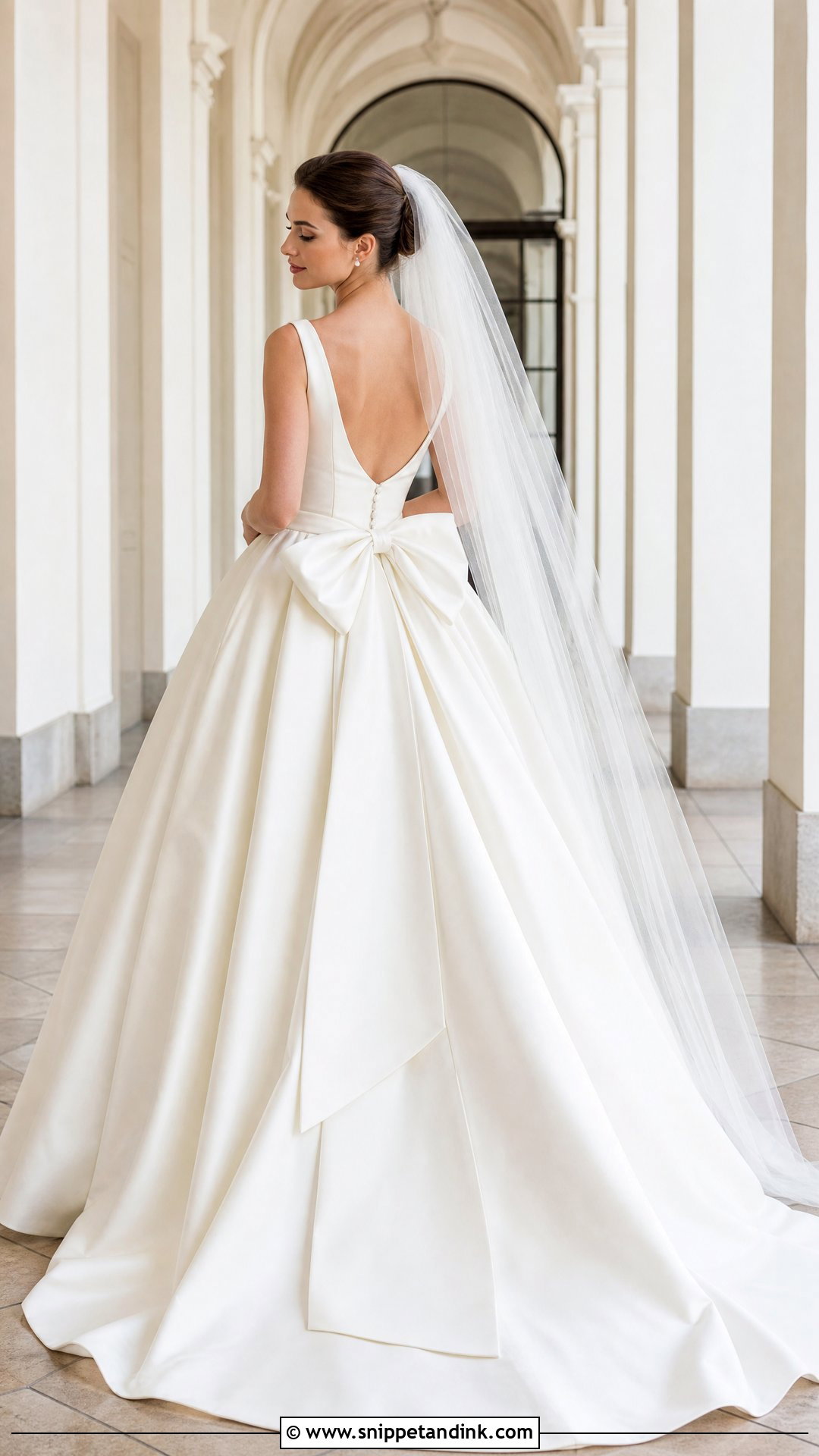 Bow Back Big Skirt Wedding Dress - Snippet and Ink - 20 Big Skirt Wedding Dress Ideas