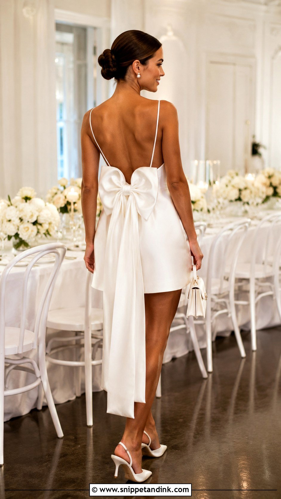 Bow Back Bridal Changing Dress - Snippet and Ink - 20 Bridal Changing Dresses
