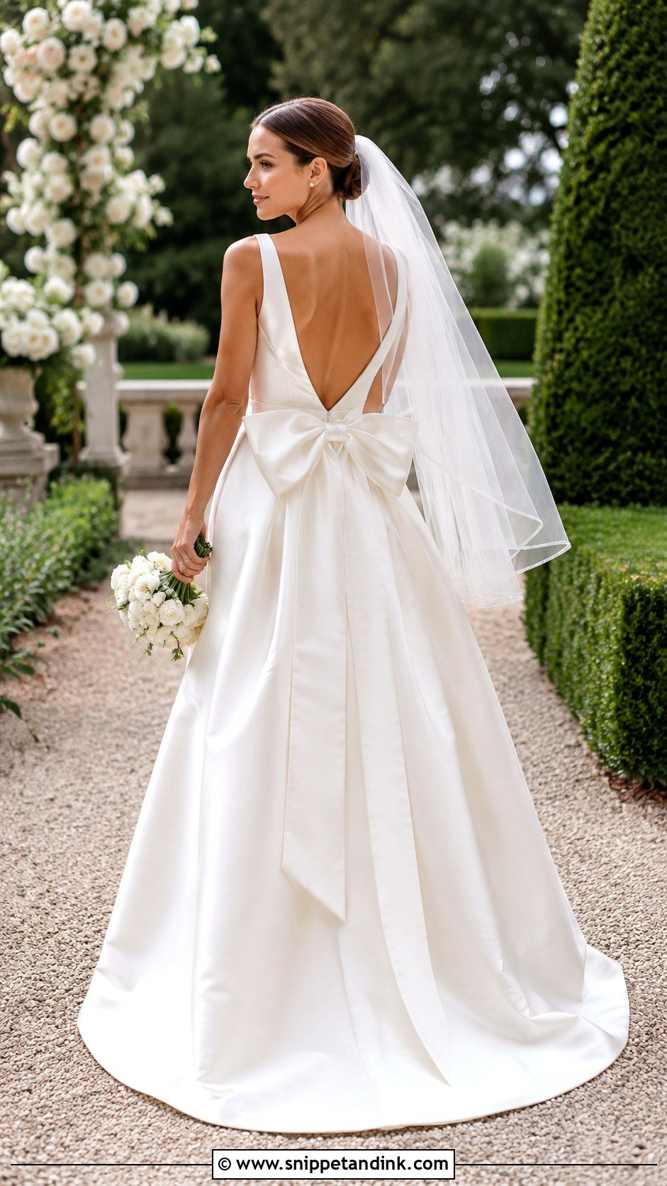 Bow Back Bridal Gown - Snippet and Ink - 20 Backless Bridal Gowns