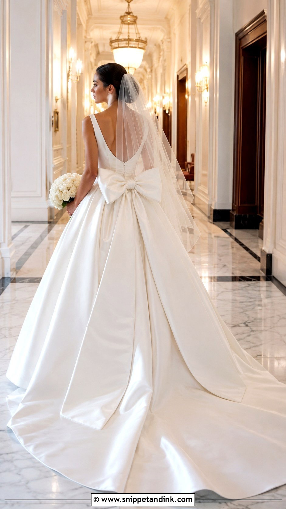 Bow Back Cinderella Gown - Snippet and Ink - 20 Cinderella Gown Wedding Ideas