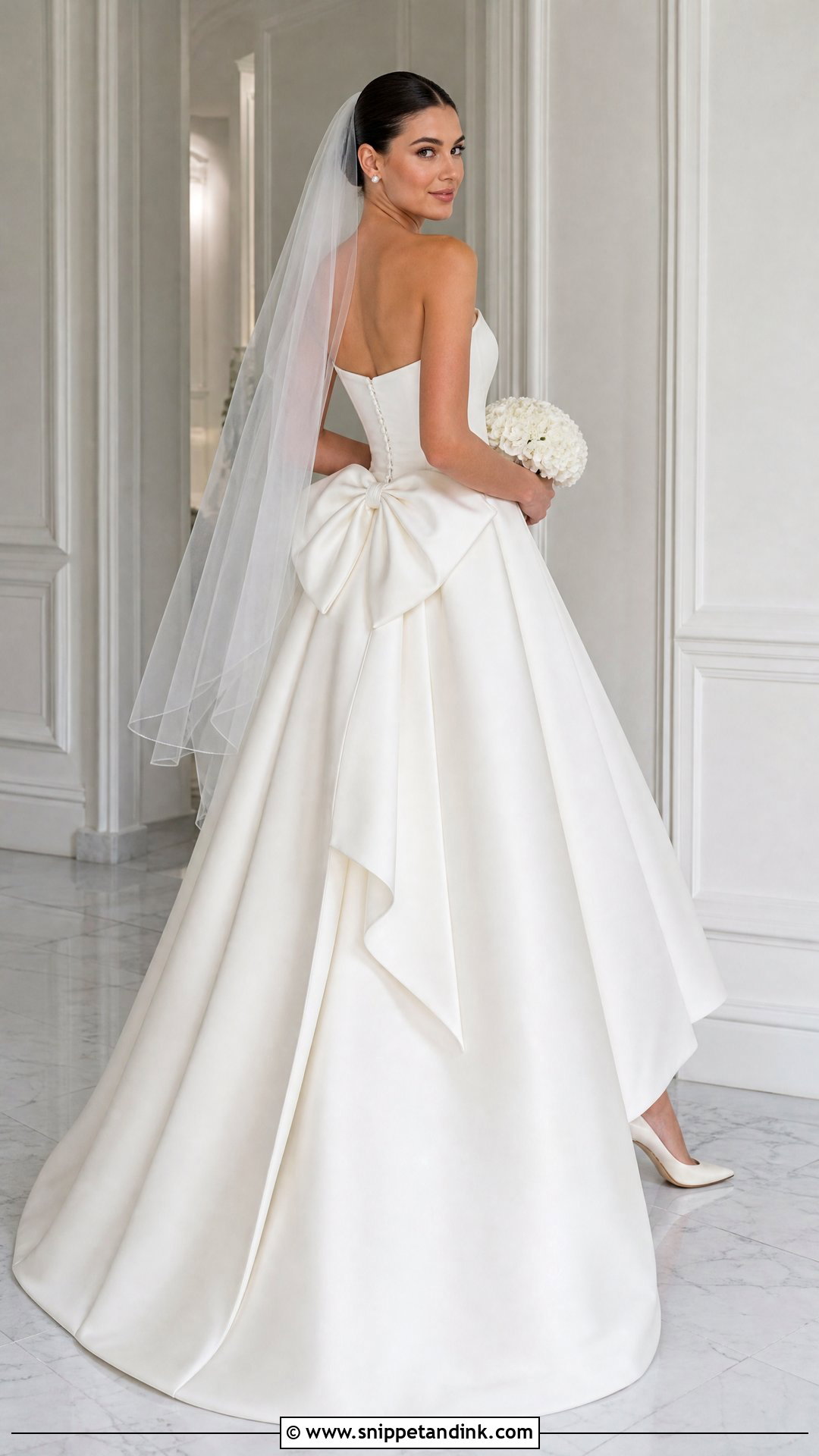 Bow Back Corset Princess Wedding Dress - Snippet and Ink - 20 Princess Wedding Dresses Corset Top