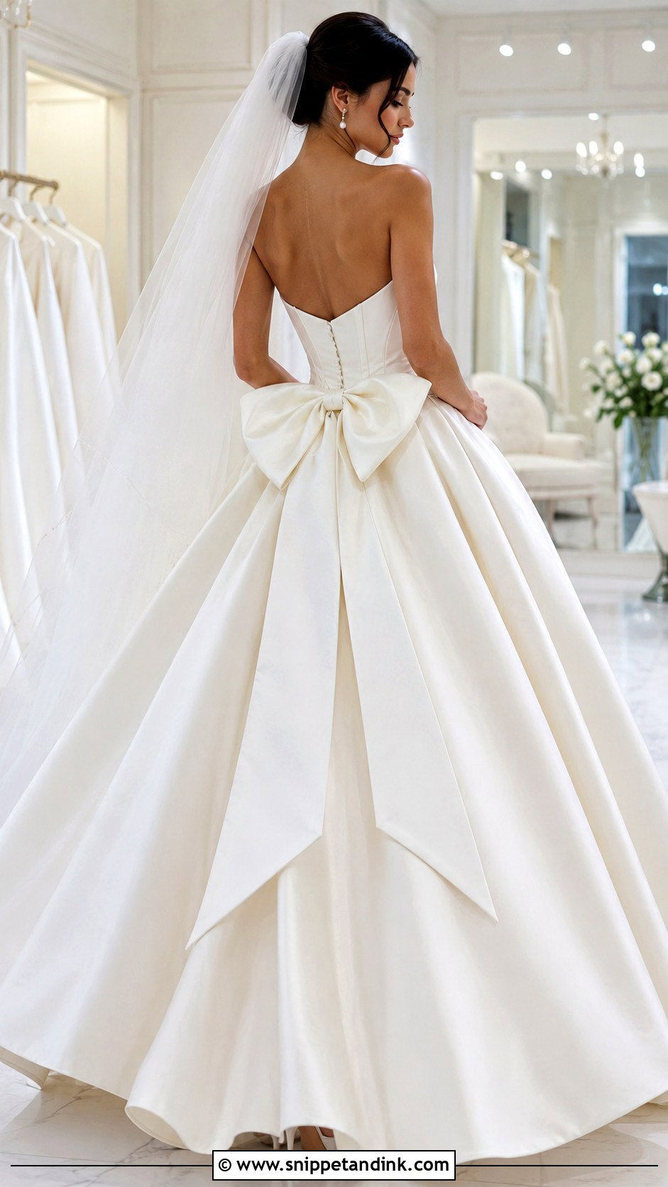 Bow Back Corset Wedding Dress Ballgown - Snippet and Ink - 25 Corset Wedding Dress Ballgown Ideas