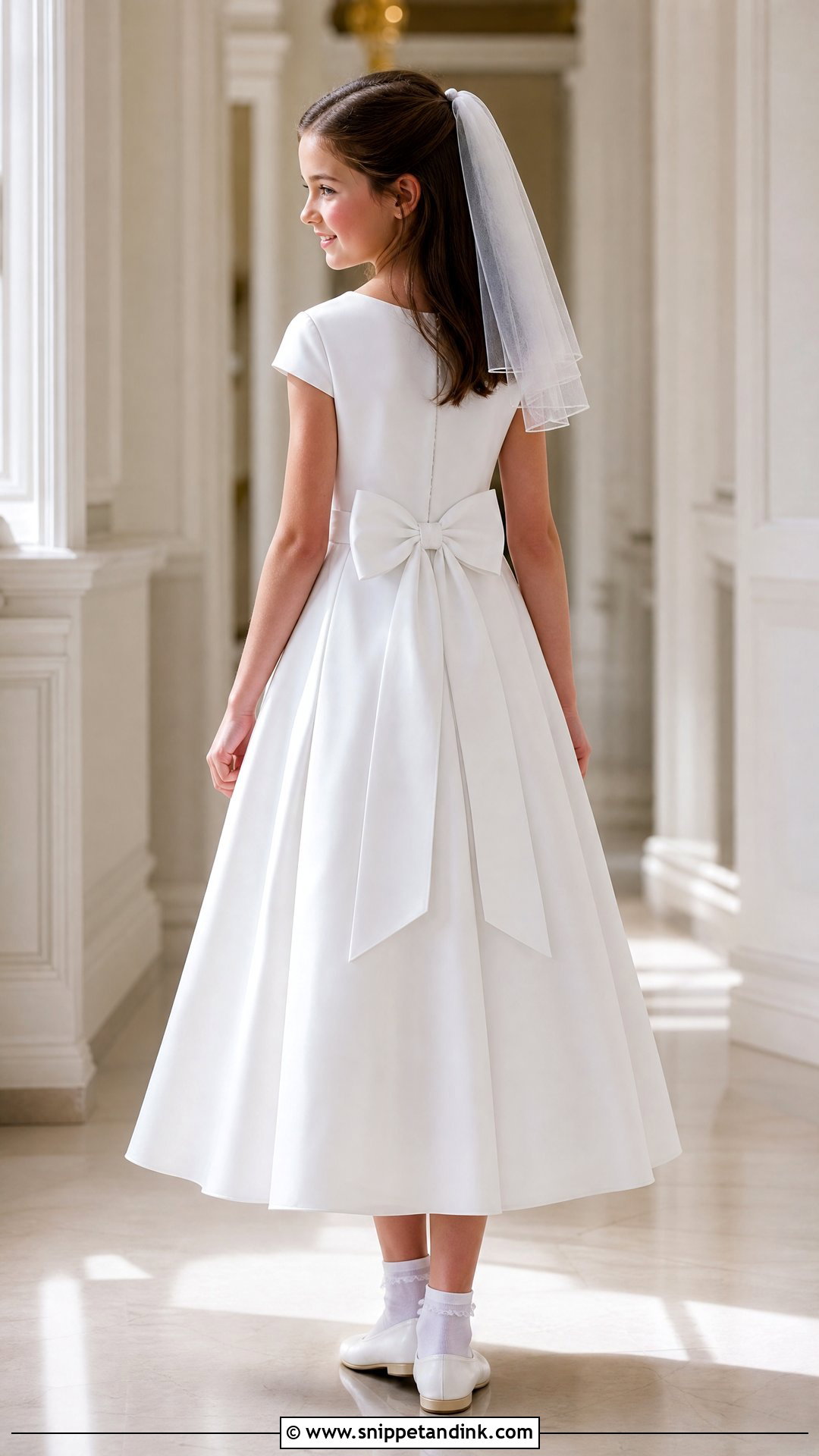 Bow Back First Communion Dress - Snippet and Ink - 20 Designer First Communion Dresses