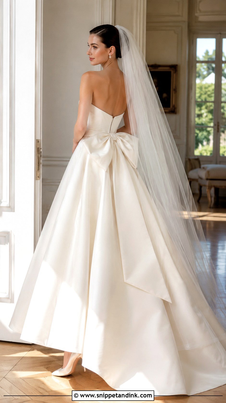 Bow Back Full Skirt Wedding Dress - Snippet and Ink - 20 Full Skirt Wedding Dress Ideas
