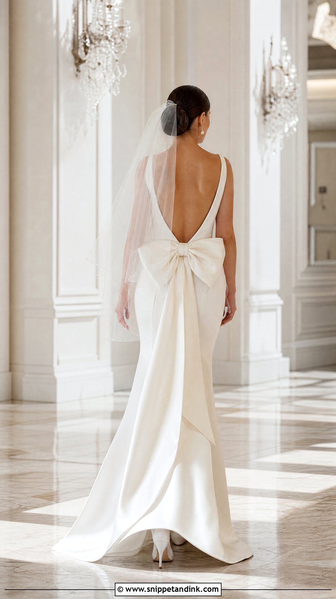 Bow Back Low Back Wedding Dress - Snippet and Ink - 25 Low Back Wedding Dresses