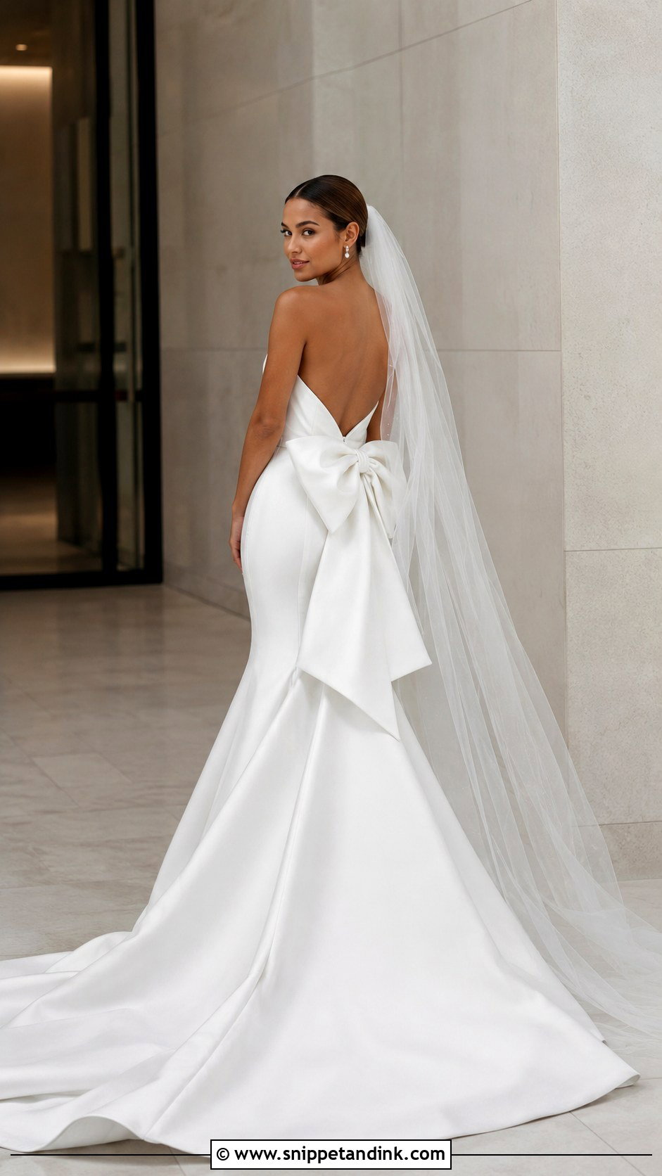 Bow Back Mermaid Wedding Dress - Snippet and Ink - 20 Dreamy Wedding Dress Mermaid Ideas