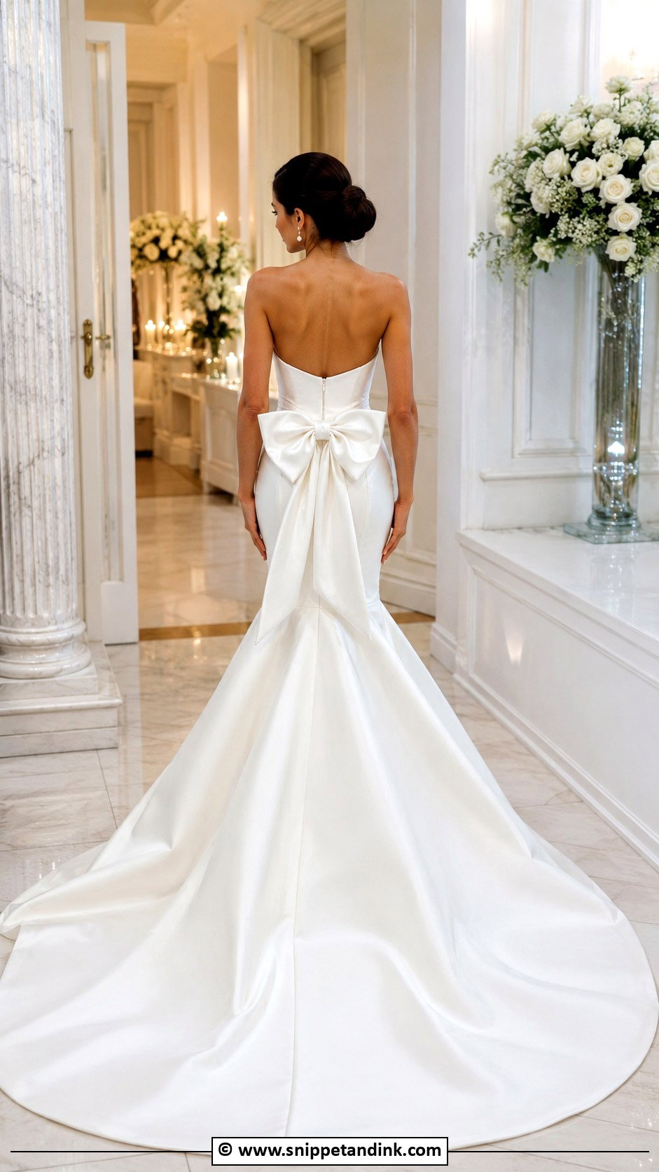 Bow Back Mermaid Wedding Dress - Snippet and Ink - 25 Elegant Mermaid Wedding Dress Ideas