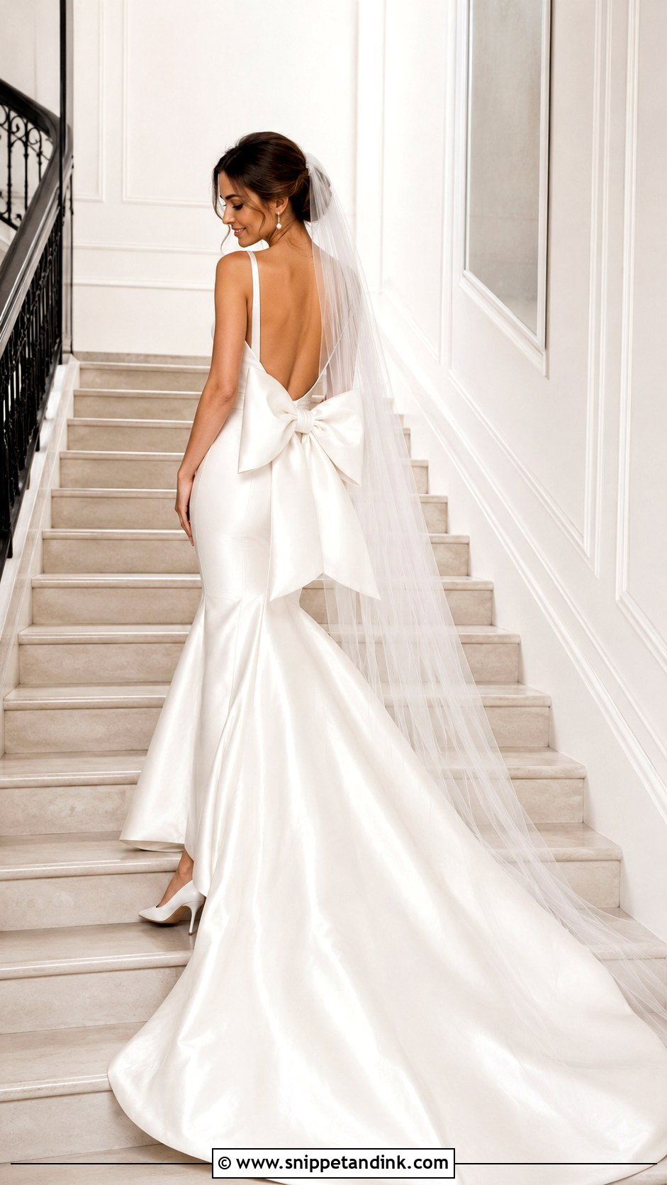 Bow Back Mermaid Wedding Gown - Snippet and Ink - 20 Mermaid Wedding Gowns