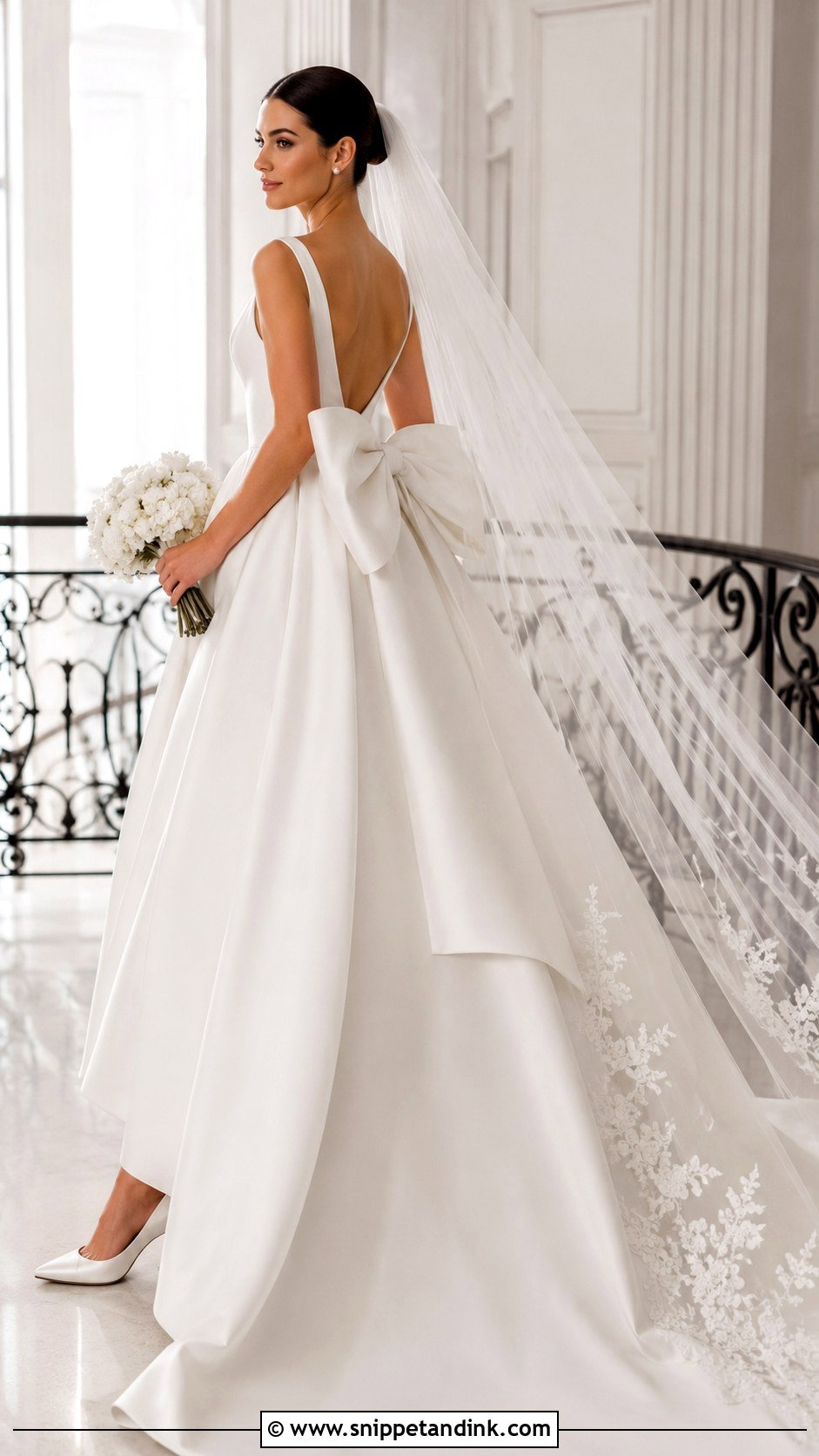 Bow Back Mikado Wedding Dress - Snippet and Ink - 20 Fairy Tale Wedding Dress Romantic Ideas