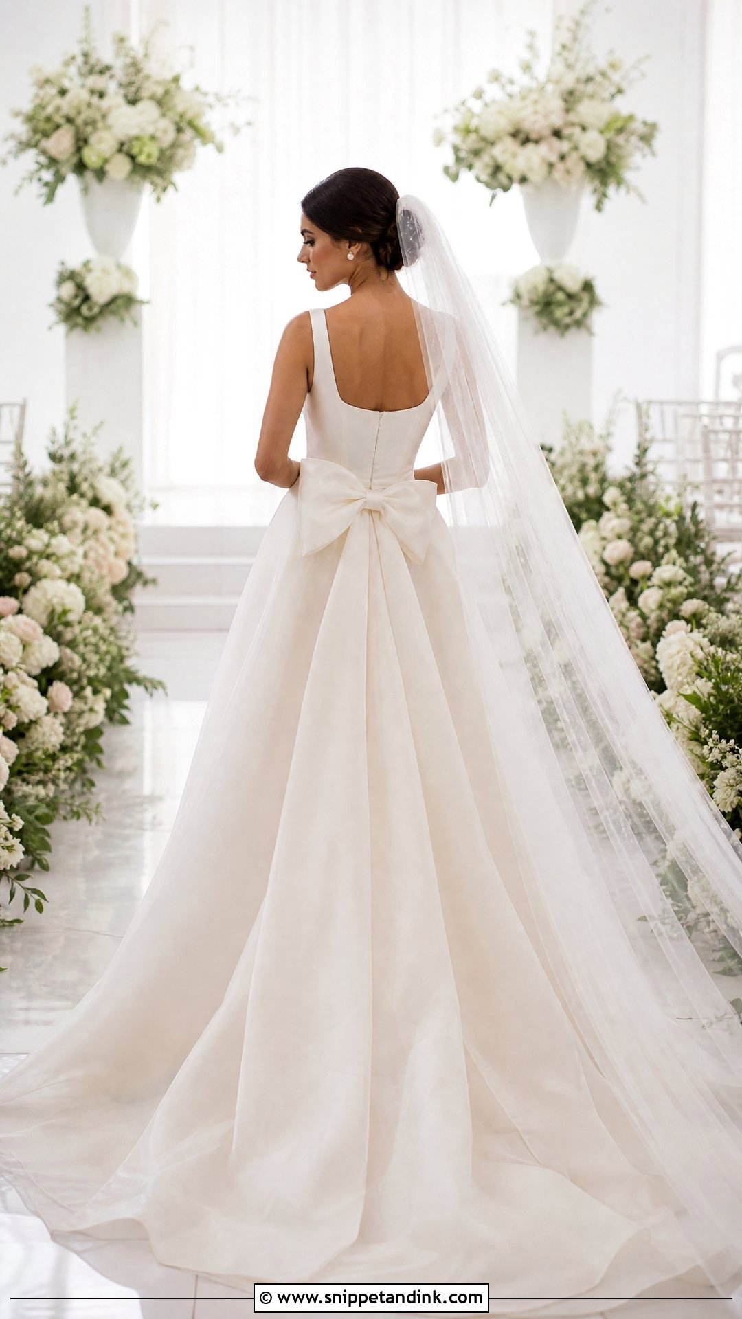 Bow Back Organza Wedding Gown - Snippet and Ink - 20 Organza Wedding Gown Ideas