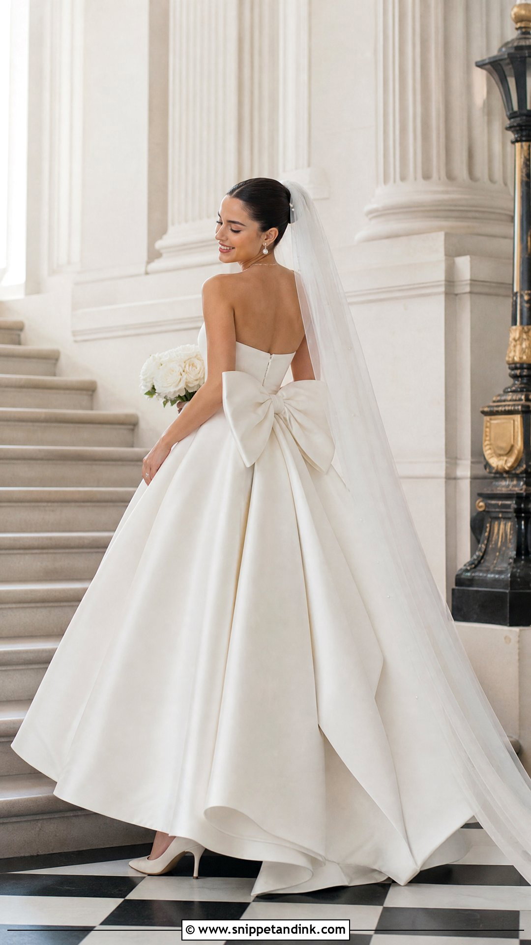 Bow Back Poofy Princess Wedding Dress - Snippet and Ink - 20 Poofy Wedding Dress Princesses Ideas