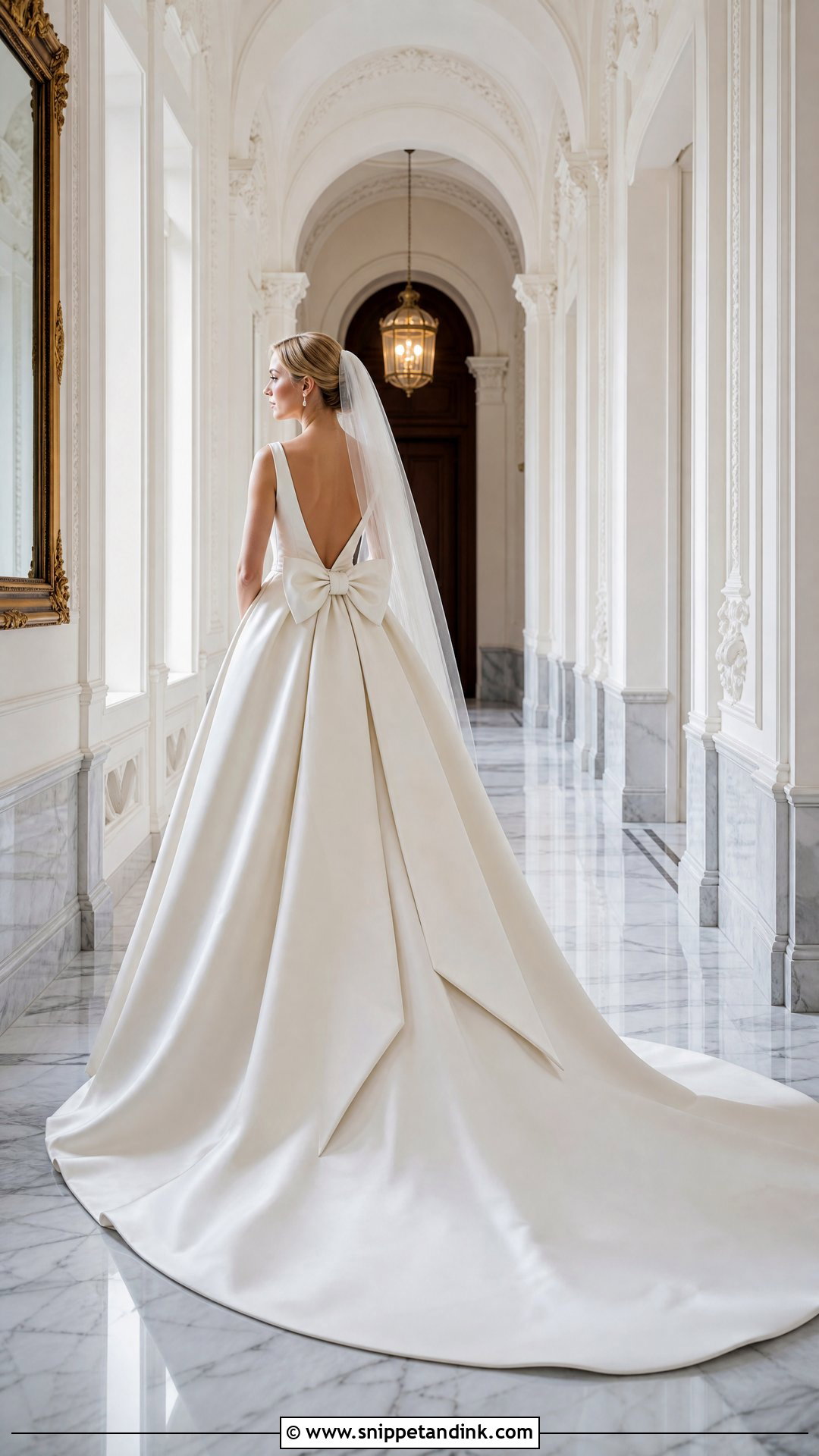 Bow Back Princess Ballgown Wedding Dress - Snippet and Ink - 20 Wedding Dress Princess Ballgown Ideas