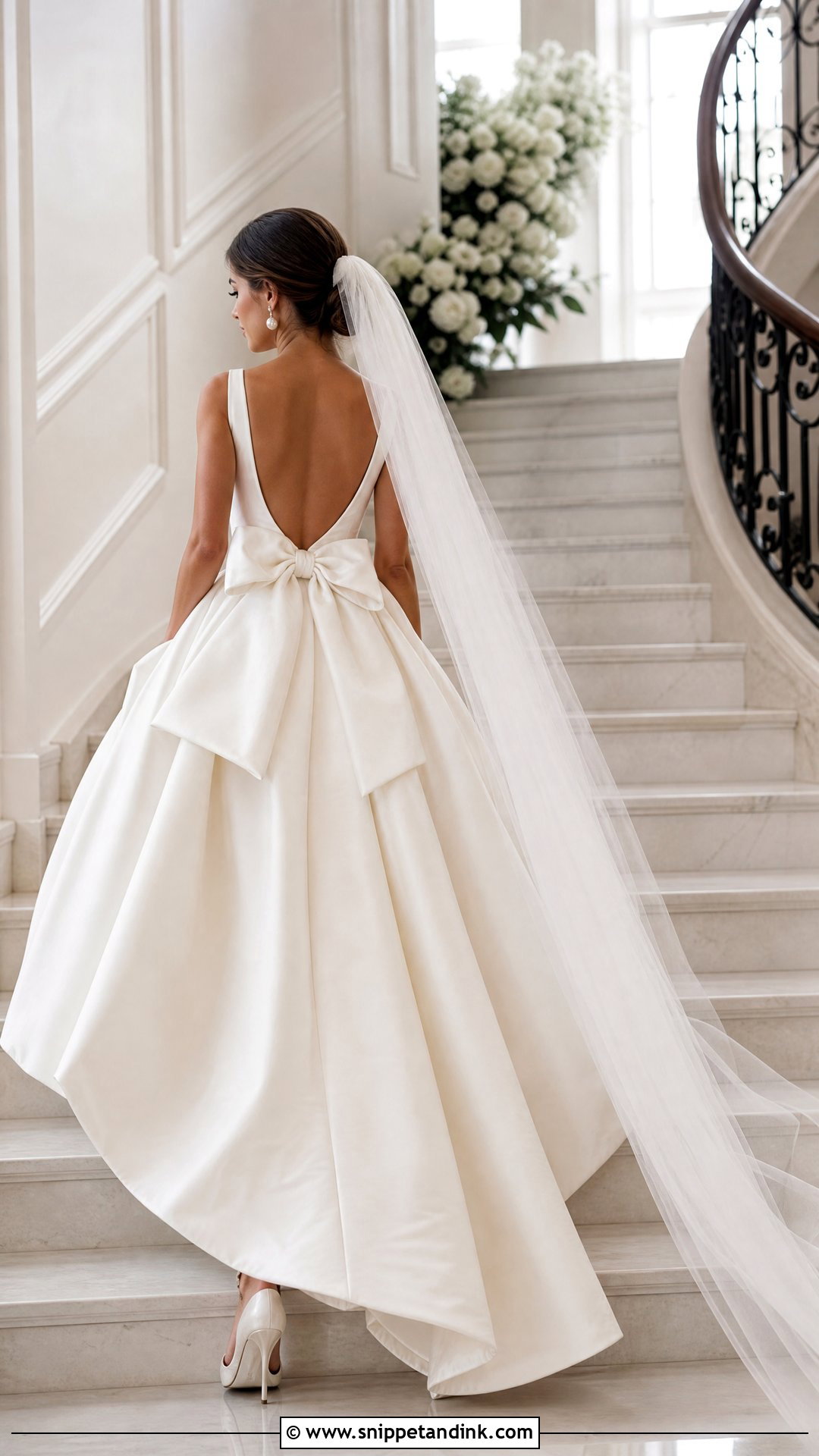 Bow Back Princess Wedding Dress - Snippet and Ink - 25 Princess Style Wedding Dresses