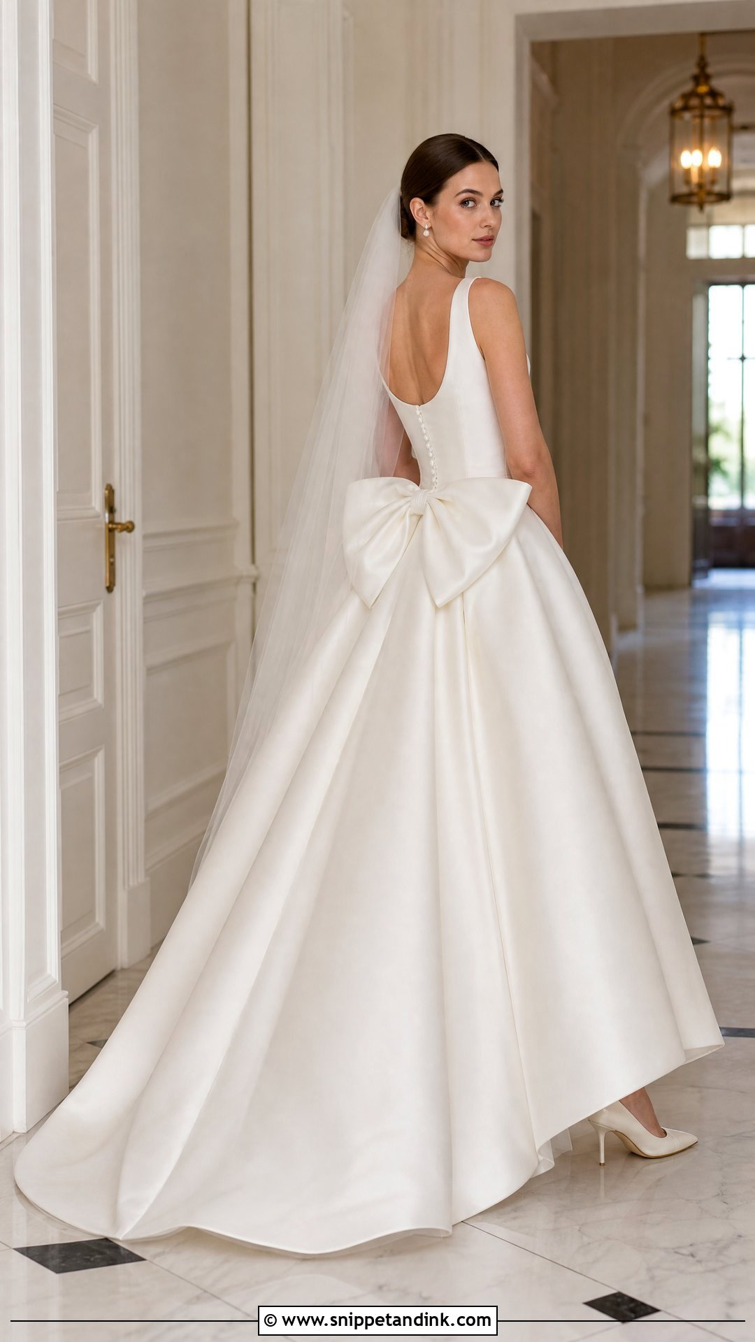 Bow Back Princess Wedding Dress - Snippet and Ink - 20 Princess Style Wedding Dress Ideas