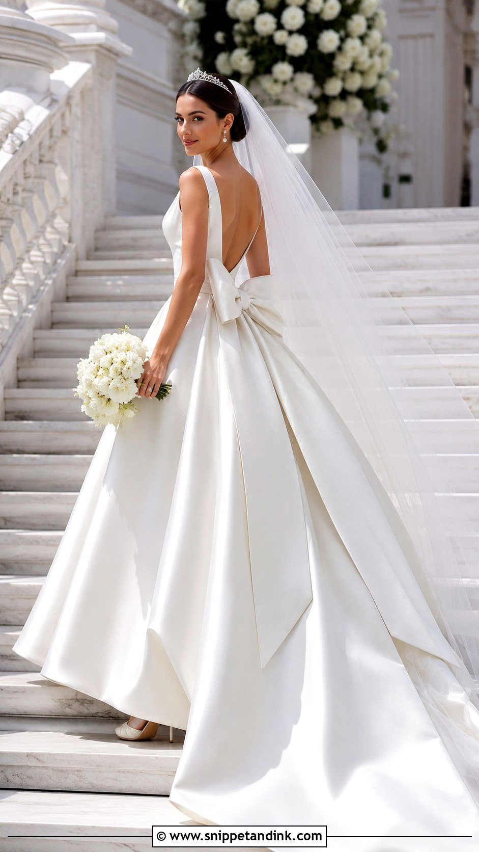 Bow Back Royal Wedding Dress - Snippet and Ink - 20 Royal Wedding Dress Aesthetic Ideas