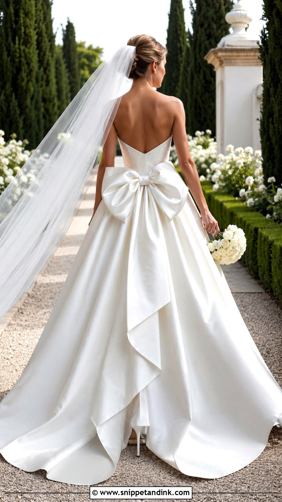Bow Back Silk Wedding Dress Ballgown - Snippet and Ink - 20 Silk Wedding Dress Ballgown Ideas