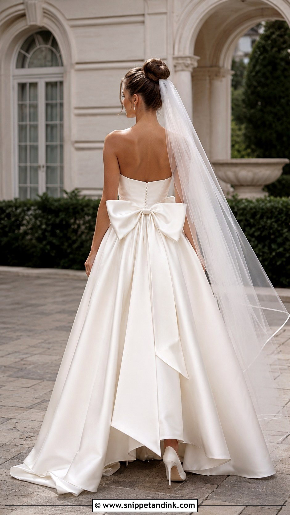 Bow Back Strapless Corset Wedding Dress - Snippet and Ink - 20 Strapless Corset Wedding Dress Ideas