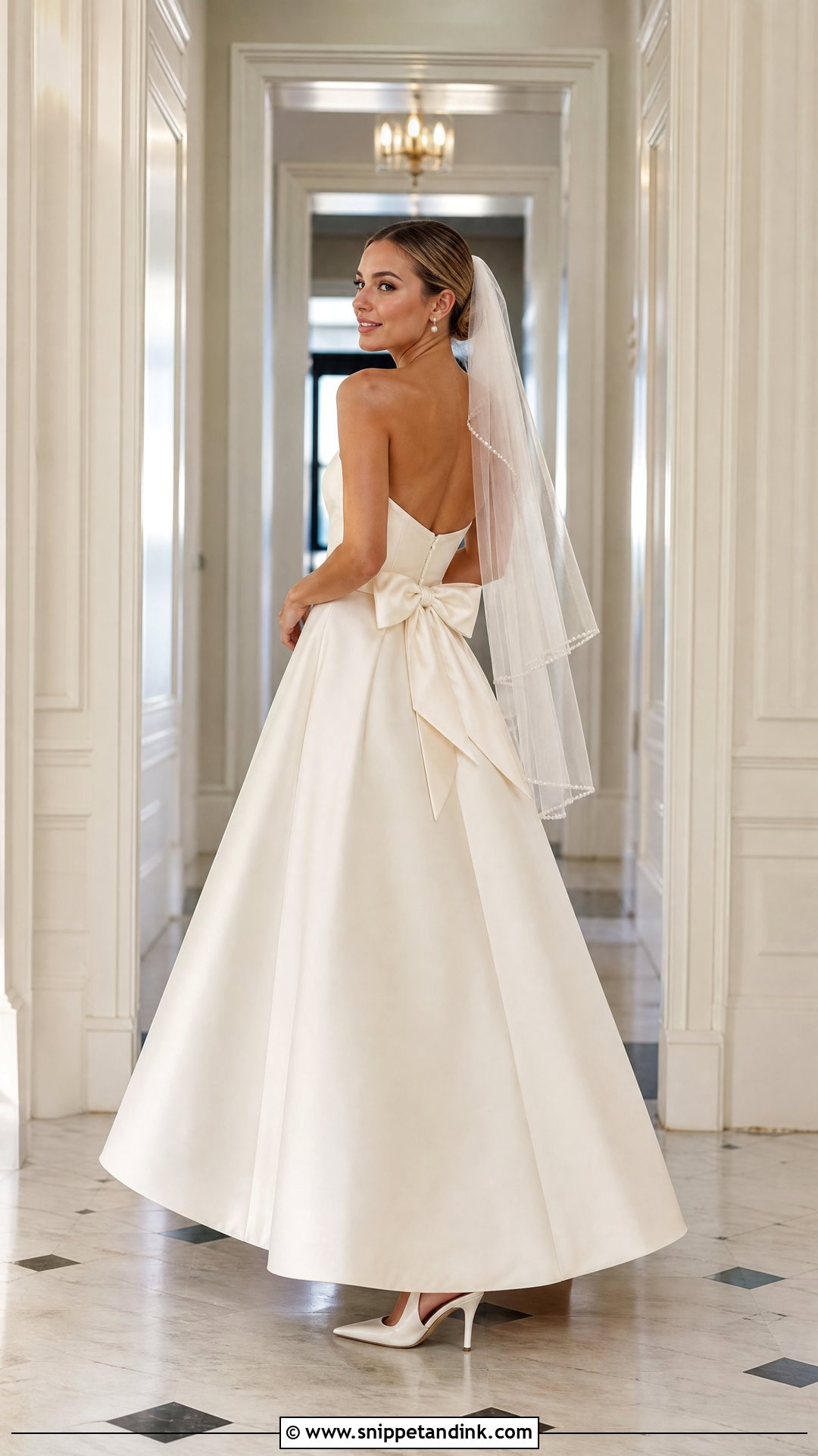 Bow Back Strapless Wedding Dress - Snippet and Ink - 25 Simple Strapless Wedding Dress Ideas