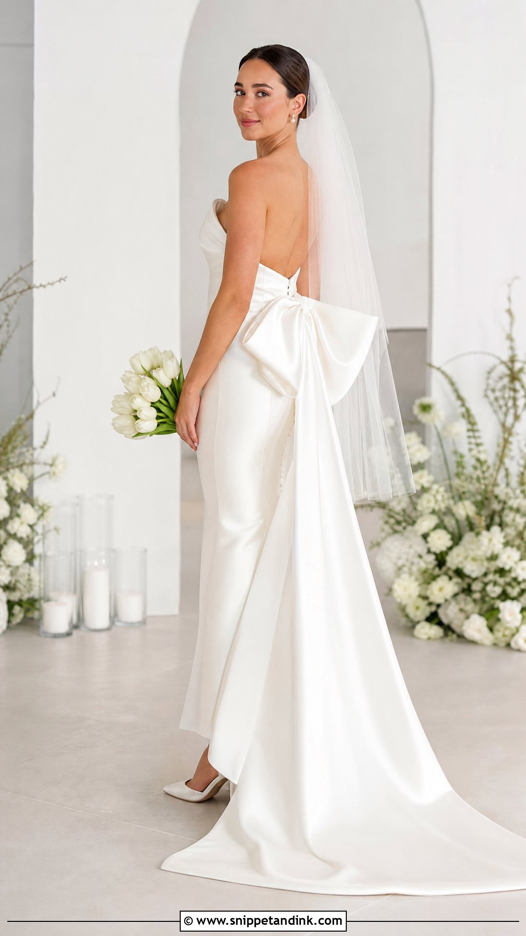 Bow Back Sweetheart Mermaid Wedding Dress - Snippet and Ink - 20 Sweetheart Mermaid Wedding Dress Ideas