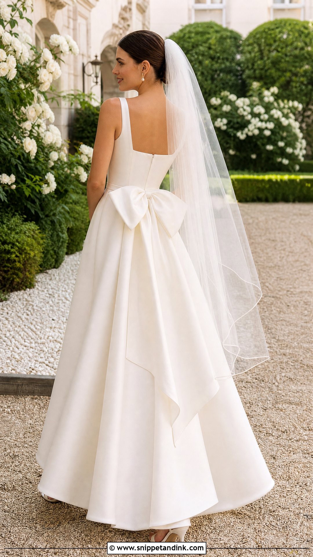 Bow Back Taffeta Wedding Dress - Snippet and Ink - 25 Taffeta Wedding Dress Ideas