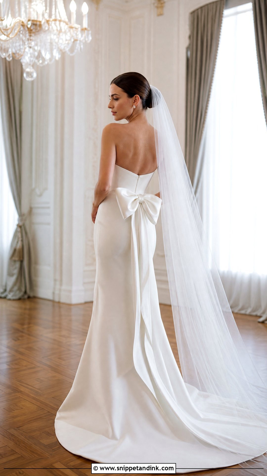 Bow Back Tube Wedding Gown - Snippet and Ink - 20 Tube Wedding Gown Ideas
