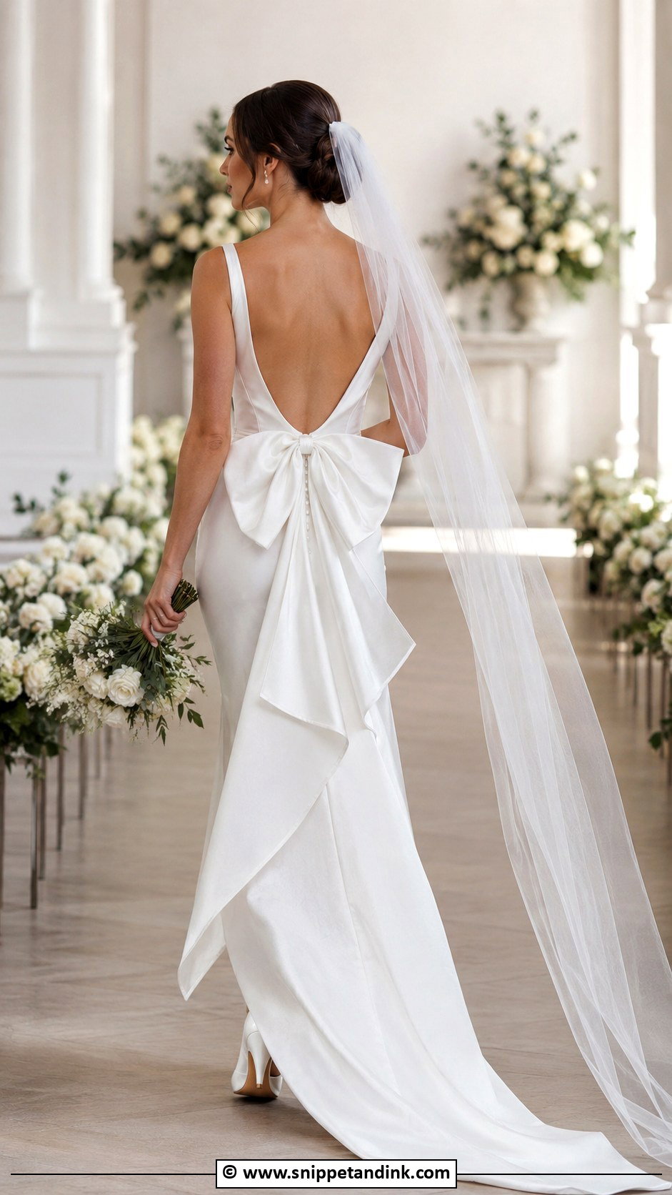 Bow Back Wedding Dress - Snippet and Ink - 30 Marriage Dress Ideas