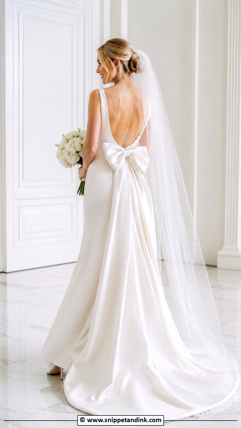 Bow Back Wedding Dress - Snippet and Ink - 30 Romantic Wedding Dress Ideas