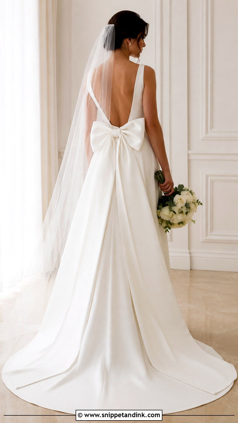 Bow Back Wedding Dress - Snippet and Ink - 25 Bride Wedding Dress Ideas