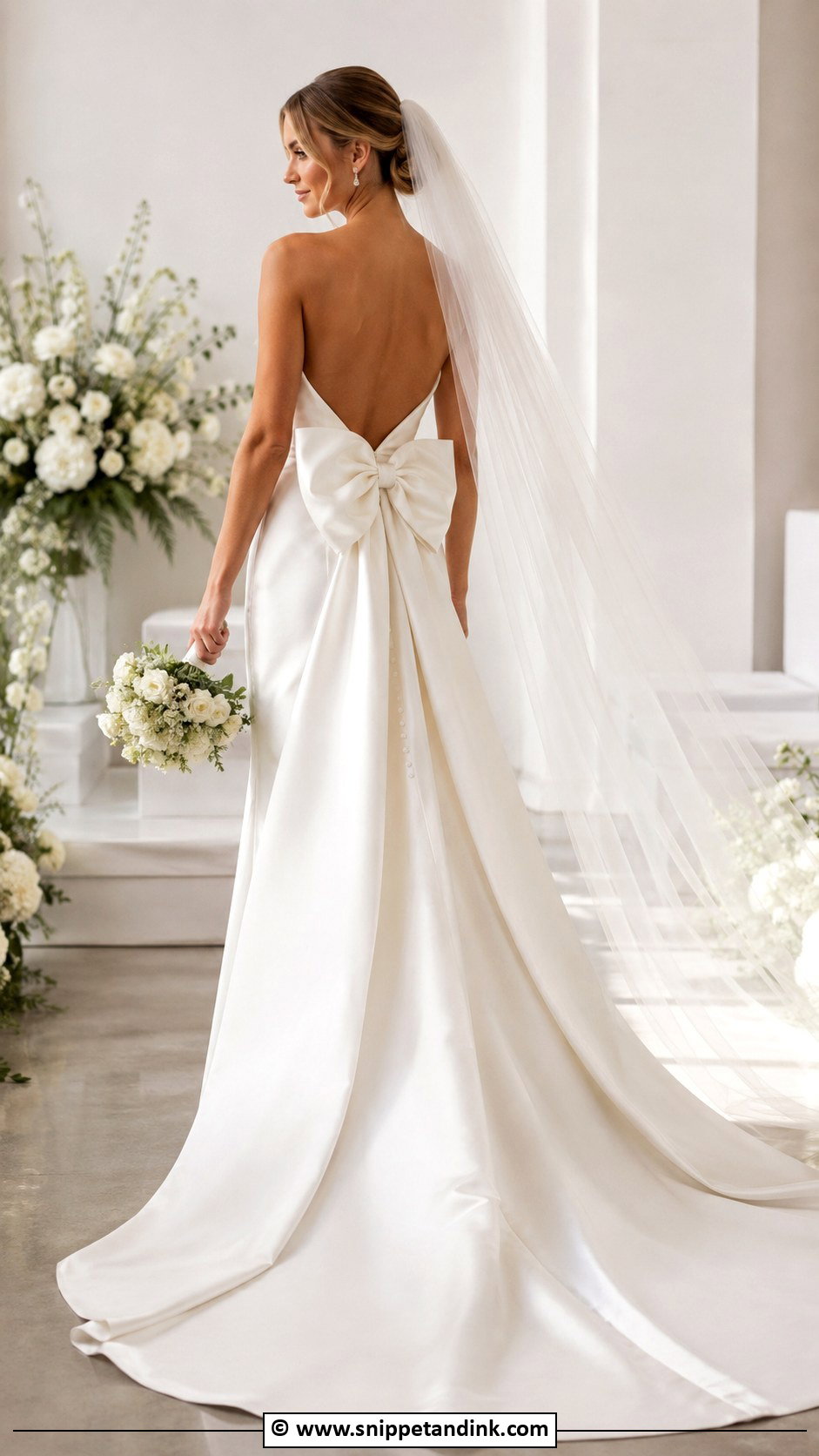 Bow Back Wedding Dress - Snippet and Ink - 25 Enchanting Wedding Dress Ideas