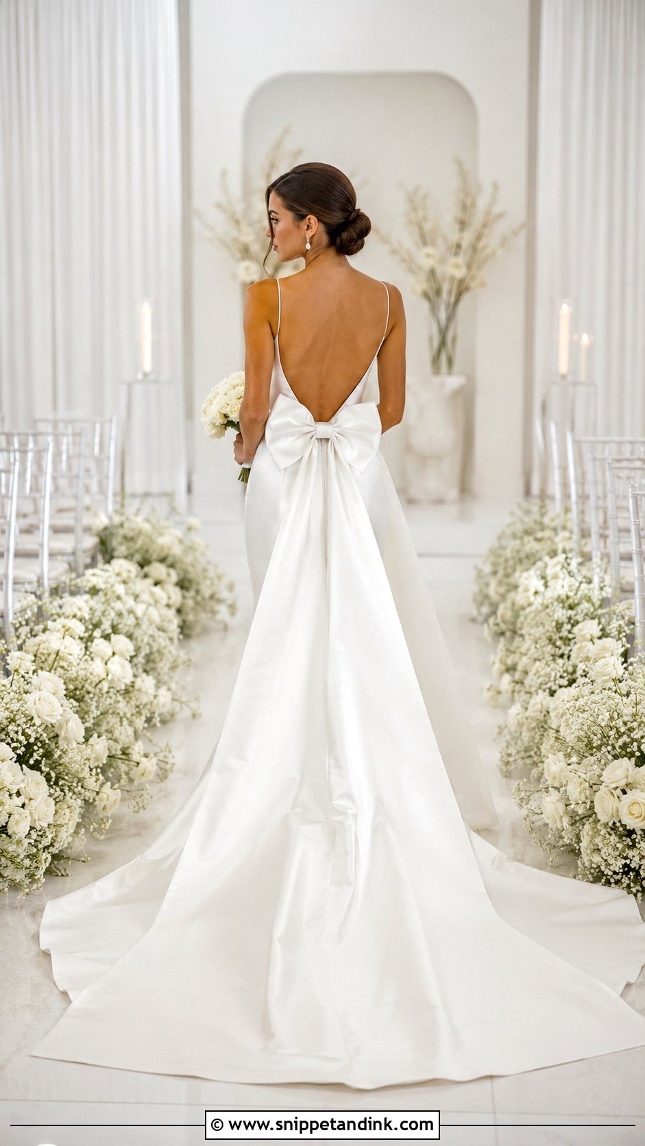 Bow Back Wedding Dress - Snippet and Ink - 30 Wedding Dress Design Ideas