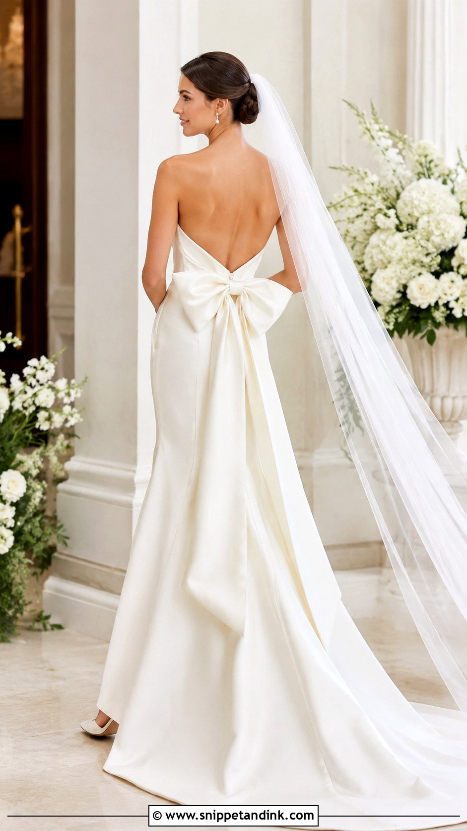 Bow Back Wedding Dress - Snippet and Ink - 30 Wedding Dresses Aesthetic