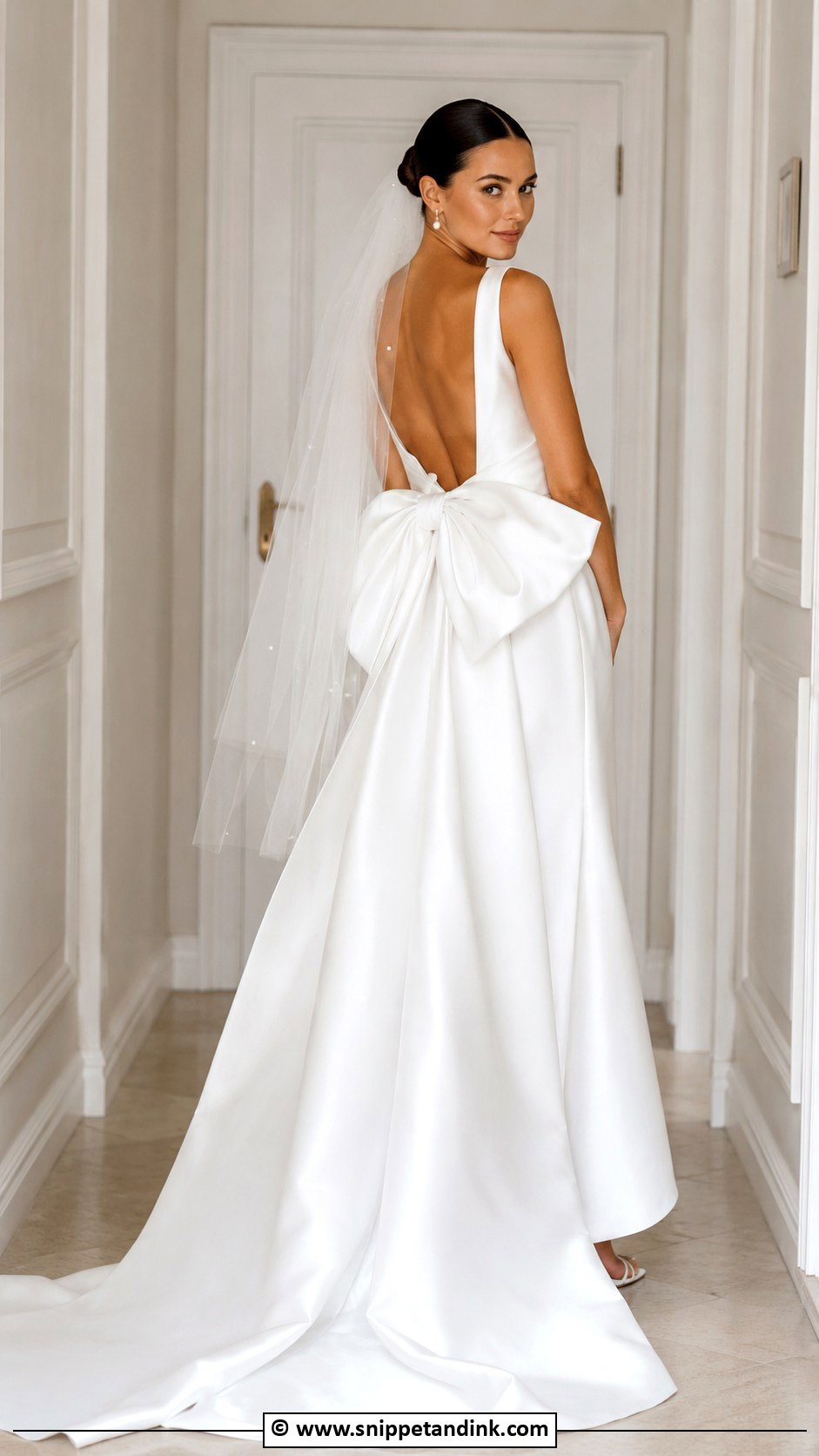Bow Back Wedding Dress - Snippet and Ink - 25 Glam Wedding Dress Ideas