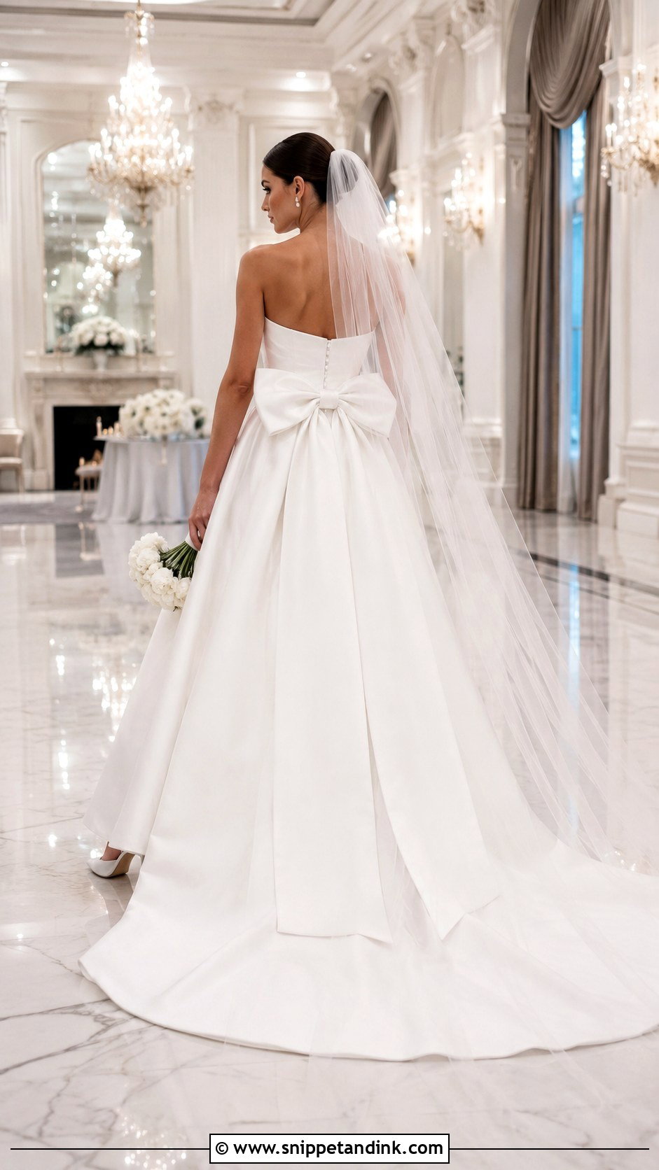 Bow Back Wedding Dress - Snippet and Ink - 20 Majestic Wedding Dresses