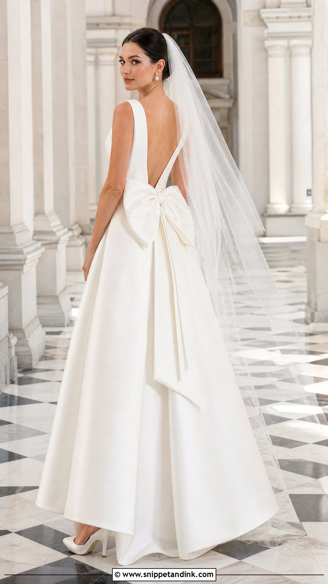 Bow Back Wedding Dress - Snippet and Ink - 25 Dreamy Romantic Elegant Wedding Dress Ideas