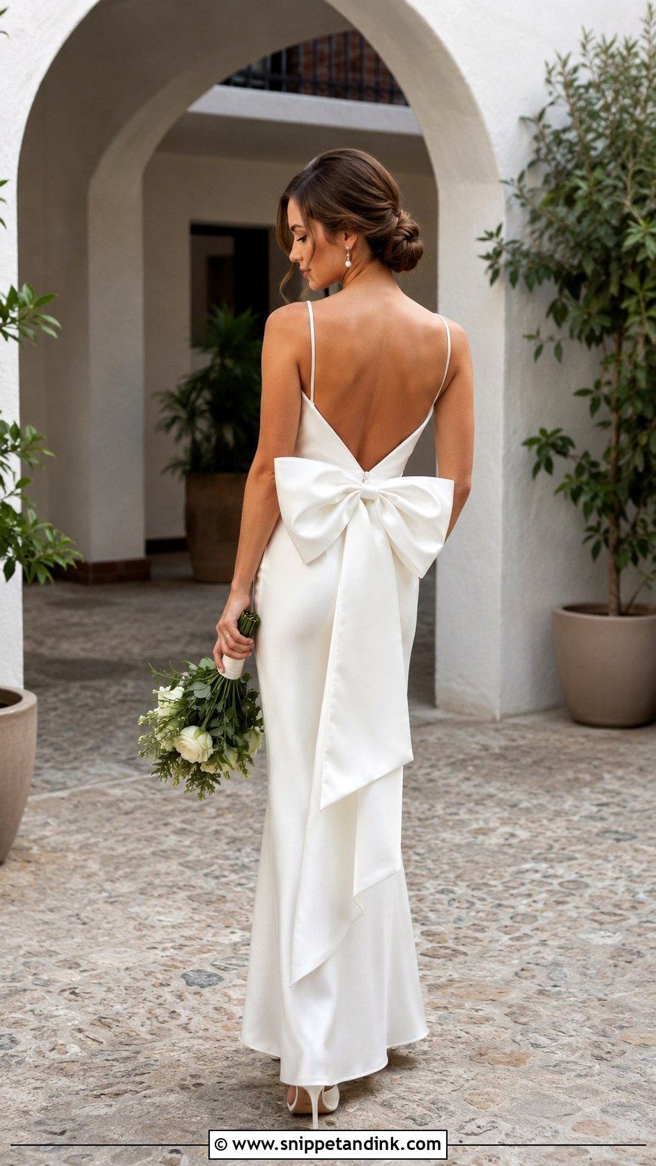 Bow Back Wedding Dress - Snippet and Ink - 25 Intimate Wedding Dress Ideas