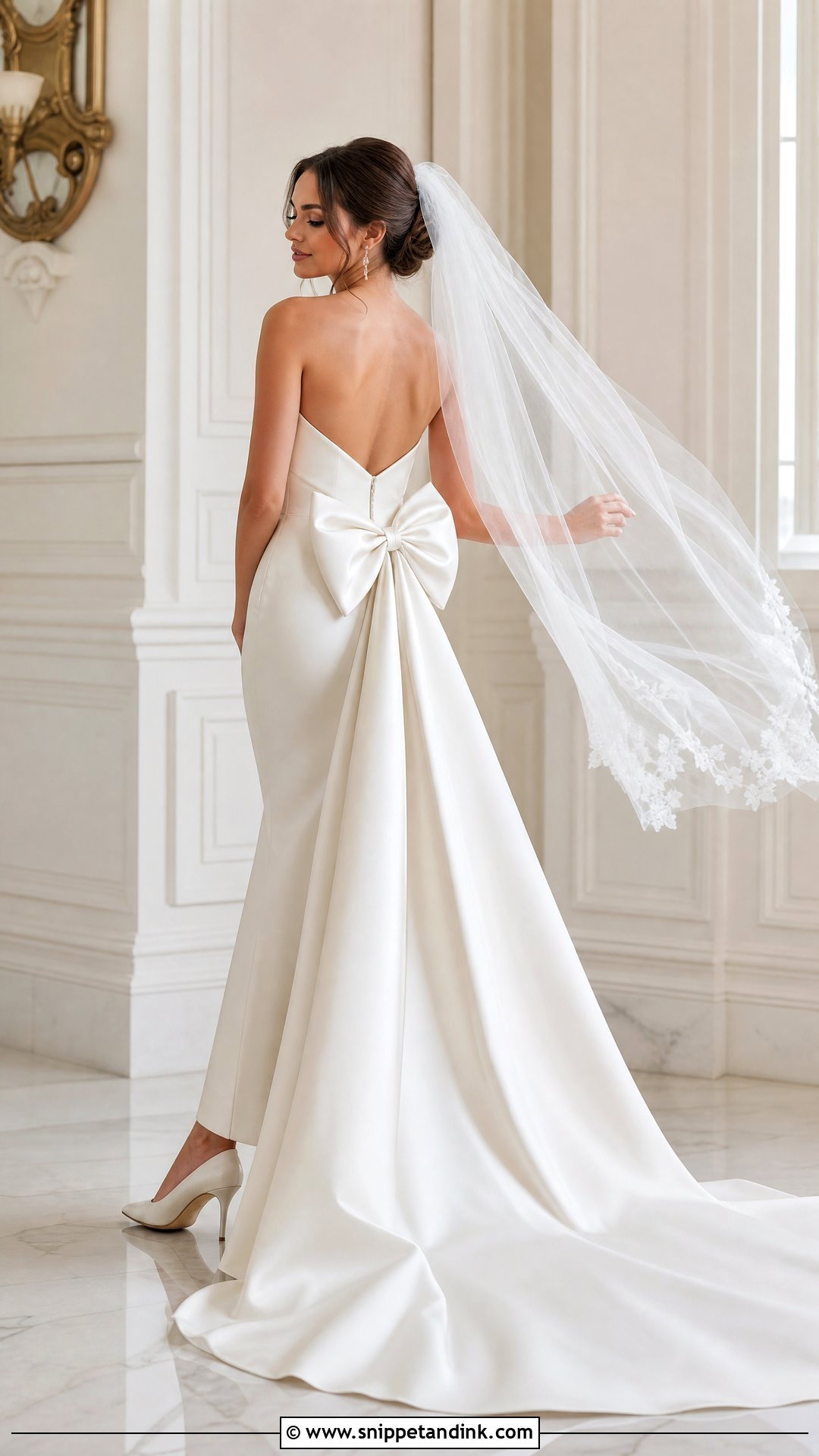 Bow Back Wedding Dress - Snippet and Ink - 25 Modern Elegant Wedding Dress Ideas