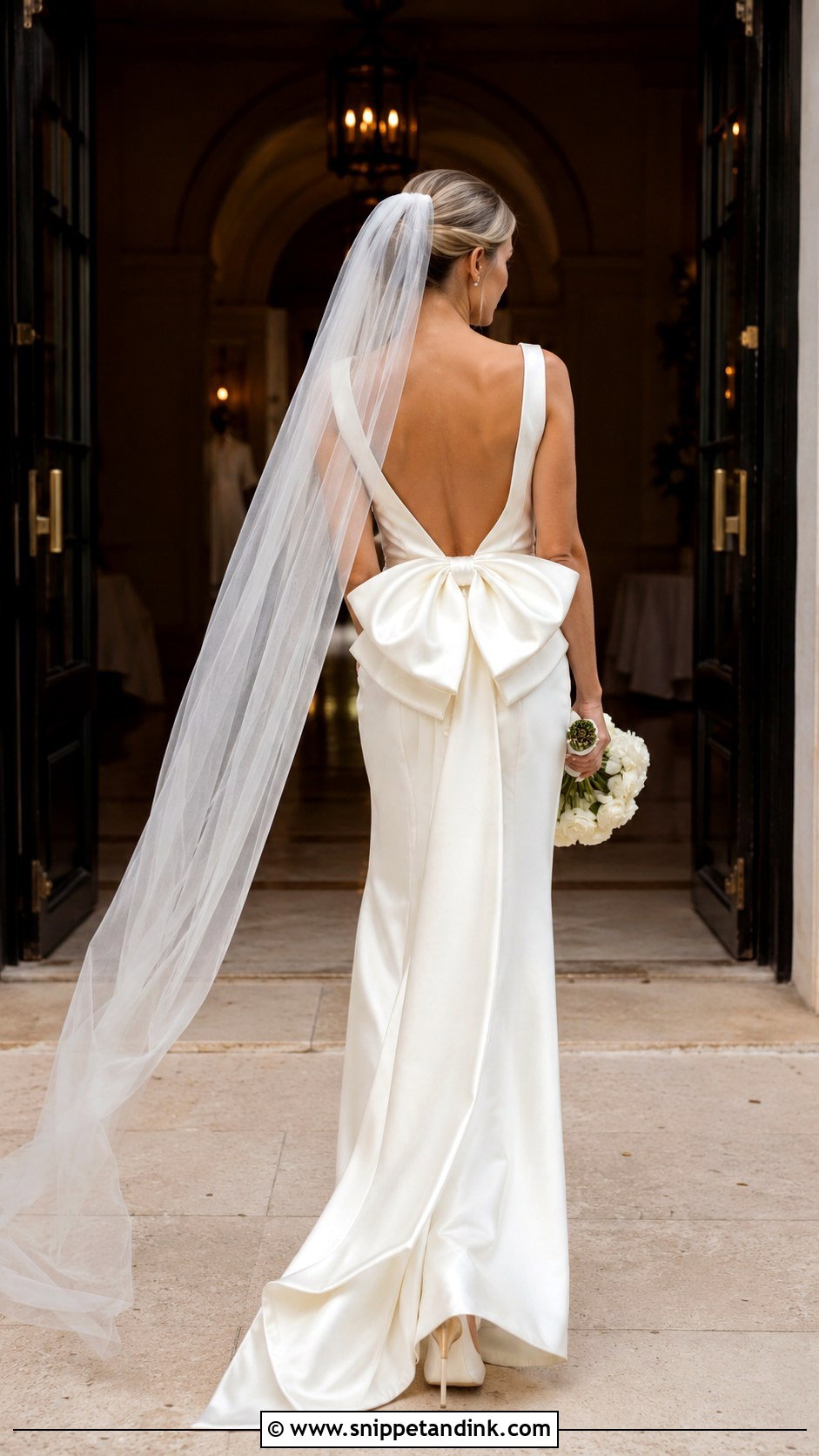 Bow Back Wedding Dress - Snippet and Ink - 25 Modern Vintage Wedding Dress Ideas
