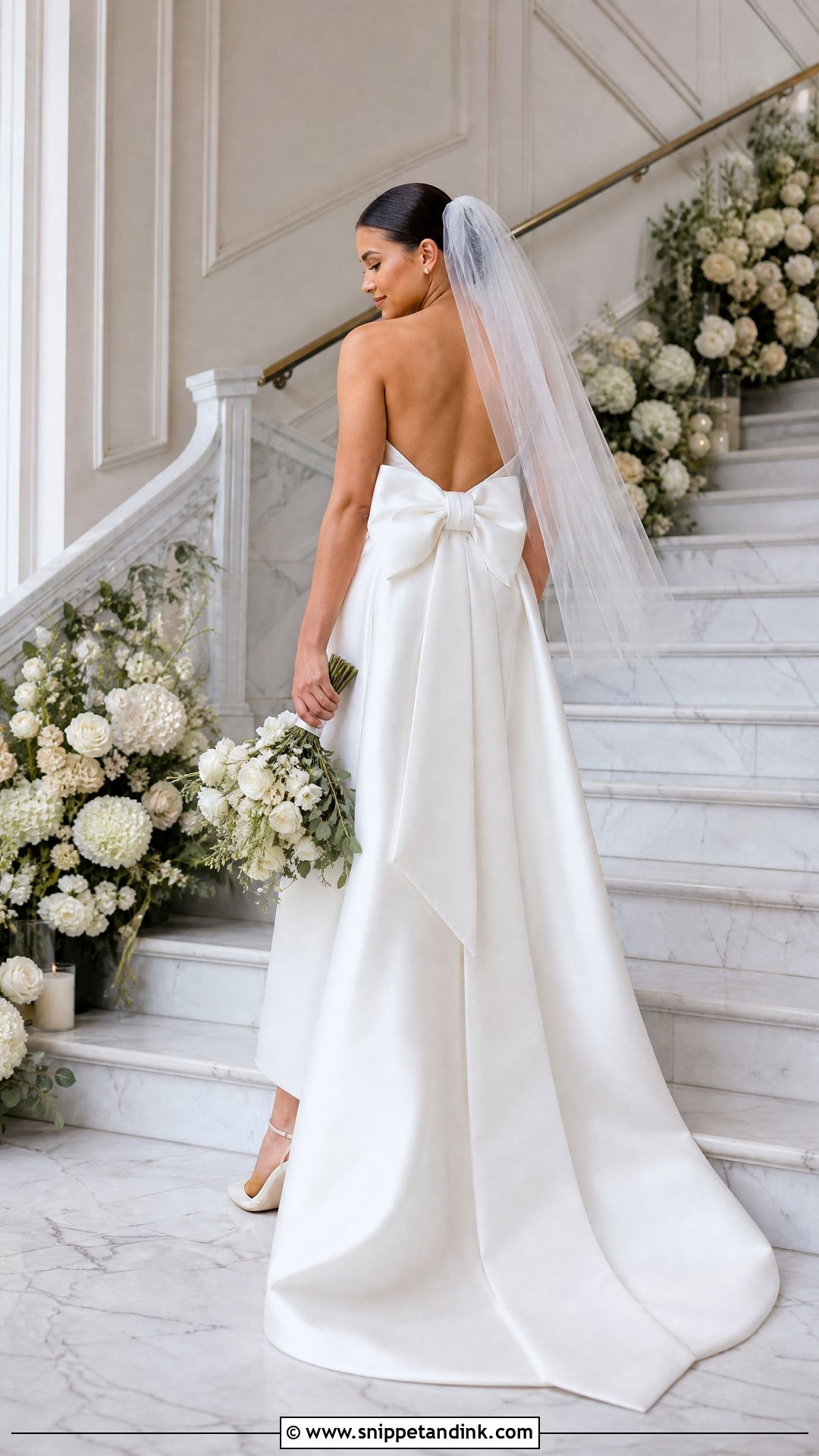 Bow Back Wedding Dress - Snippet and Ink - 25 Romantic Classy Elegant Wedding Dress Ideas