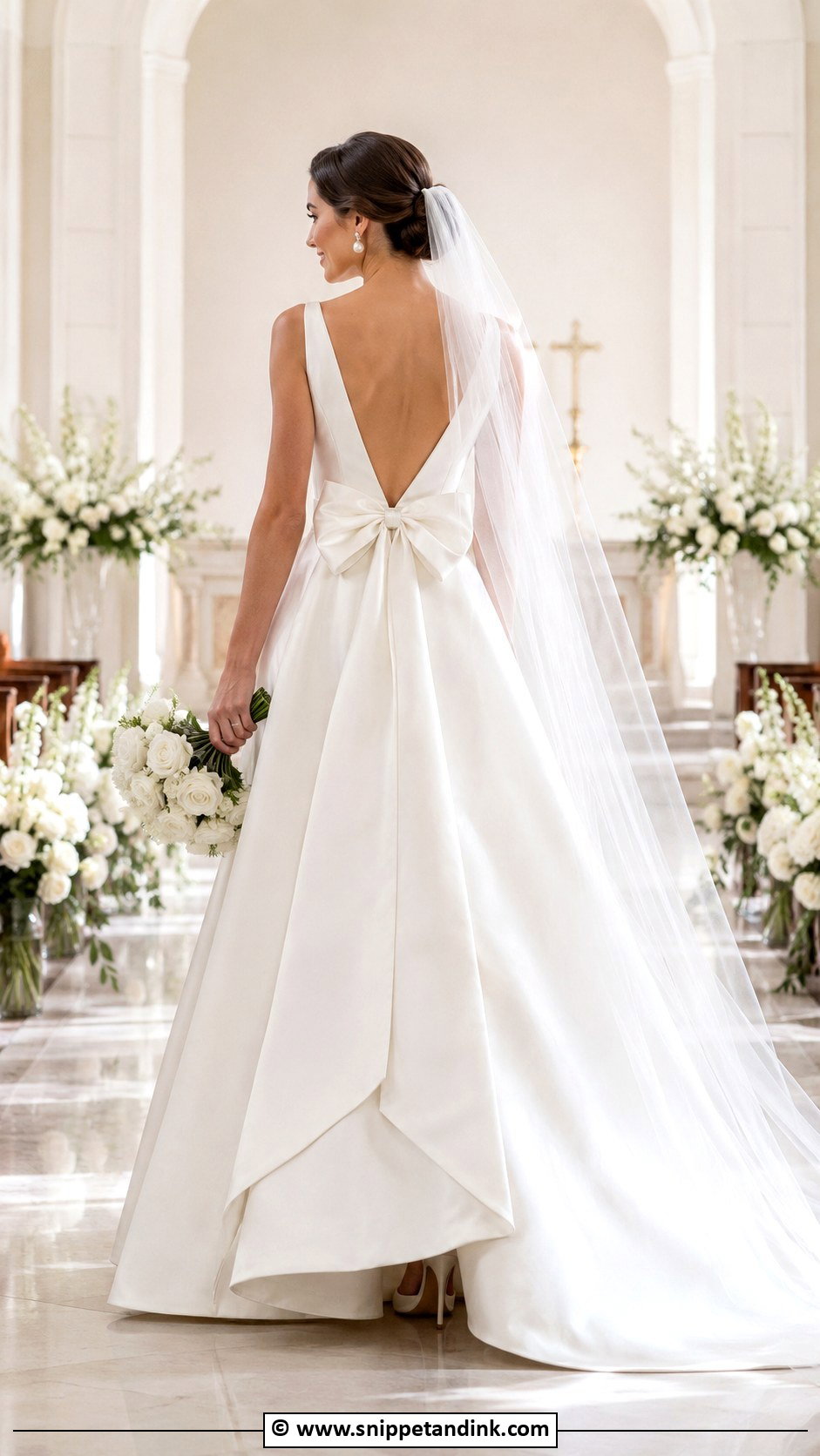 Bow Back Wedding Dress - Snippet and Ink - 30 Classy Timeless Wedding Dress Ideas