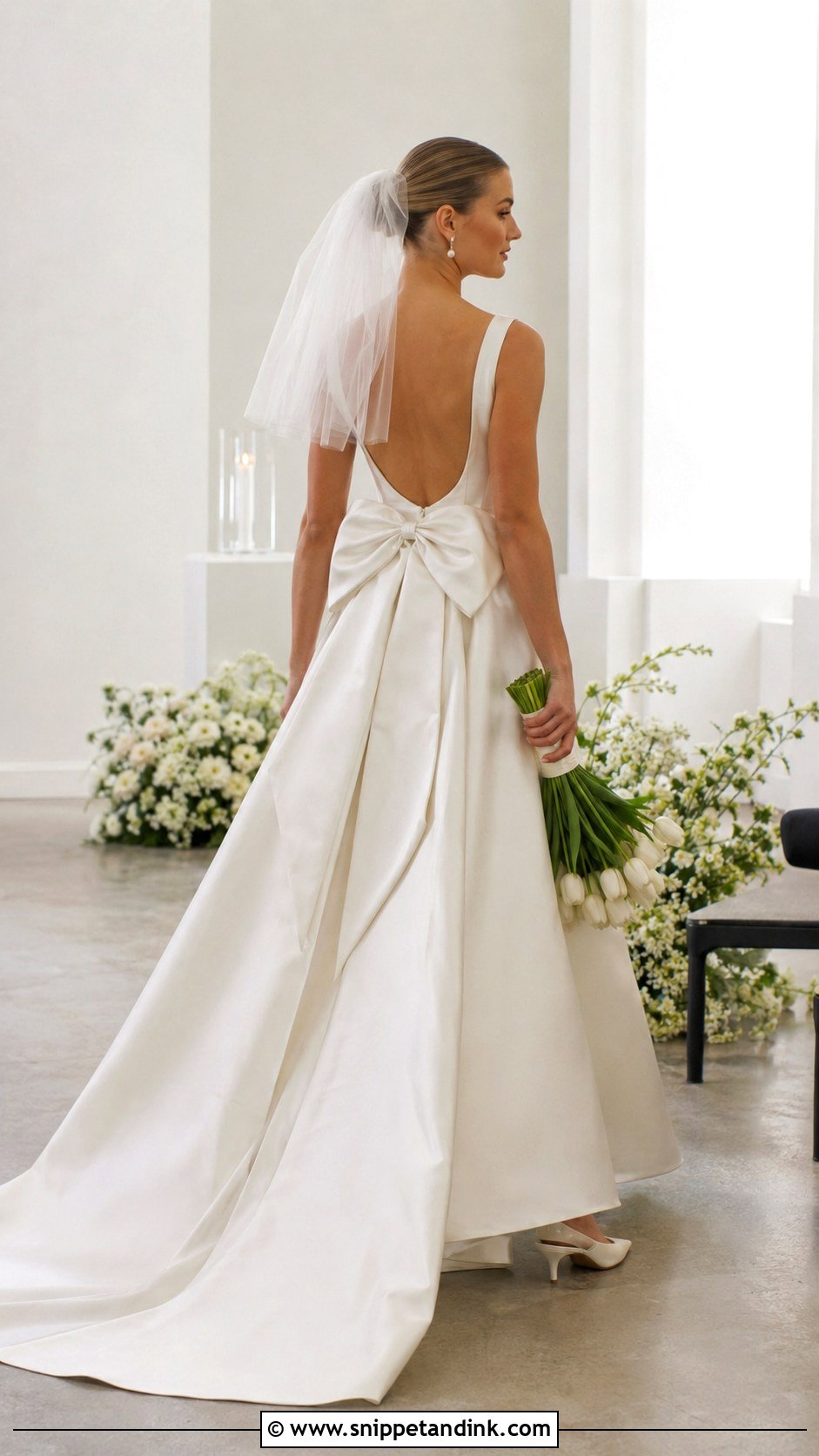 Bow Back Wedding Dress - Snippet and Ink - 20 90s Wedding Dresses