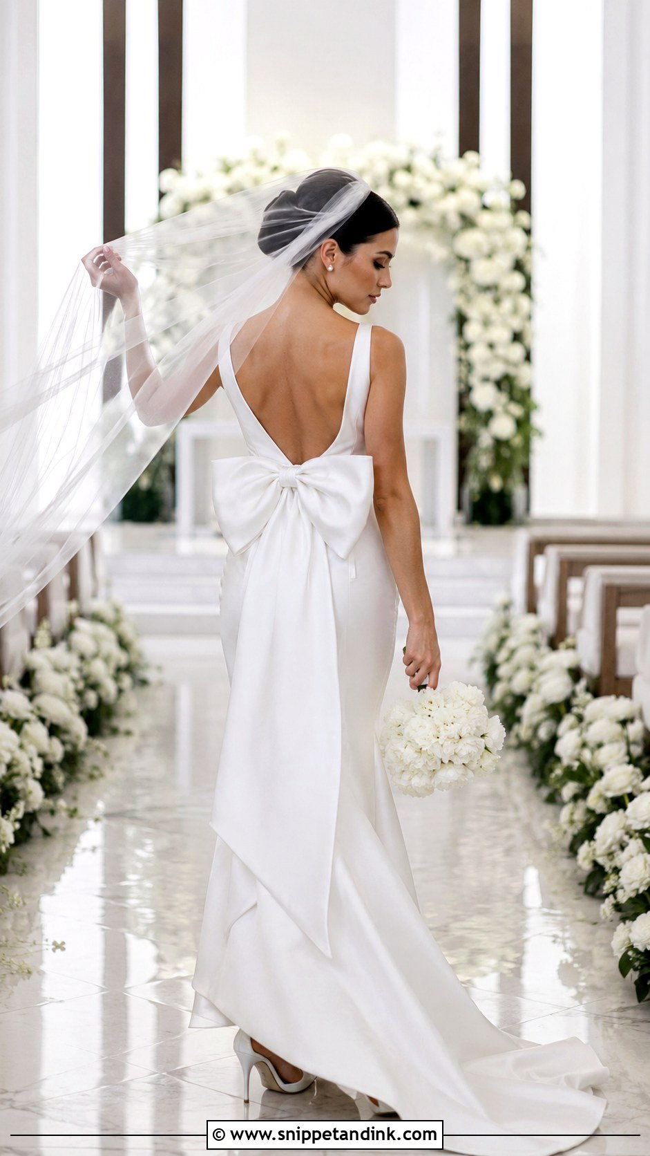 Bow Back Wedding Dress - Snippet and Ink - 20 Girly Wedding Dress Ideas