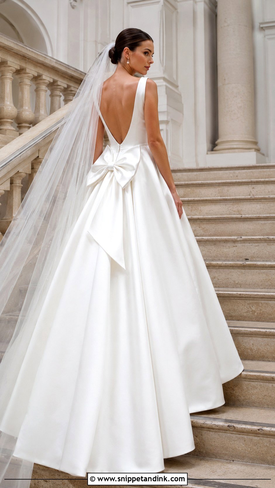 Bow Back Wedding Dress - Snippet and Ink - 20 Glam Wedding Dresses