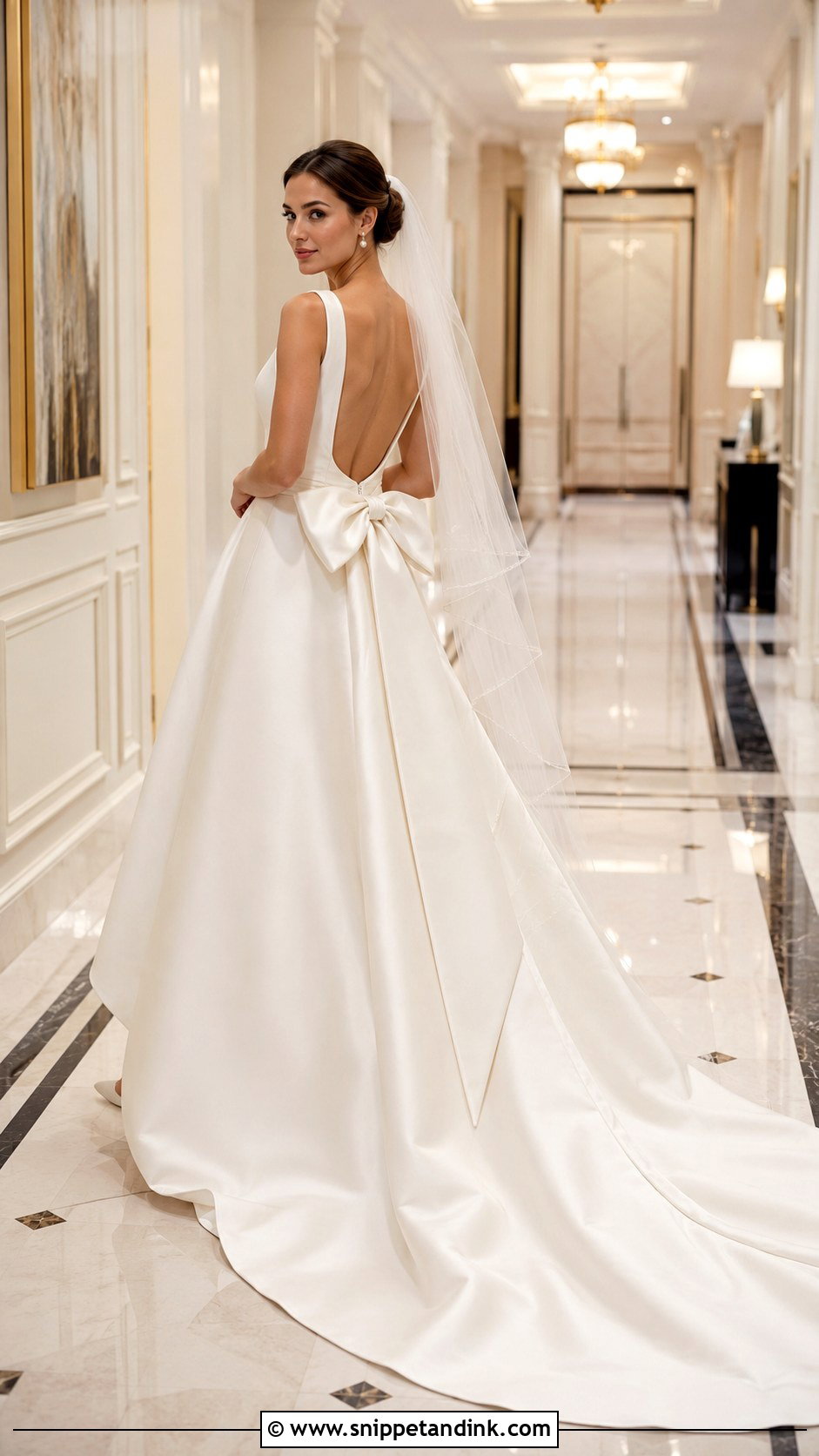 Bow Back Wedding Dress - Snippet and Ink - 20 Glamour Wedding Dress Ideas