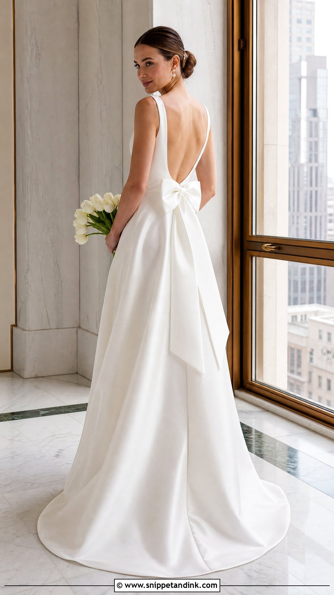 Bow Back Wedding Dress - Snippet and Ink - 20 Romantic Simple Elegant Wedding Dress Ideas