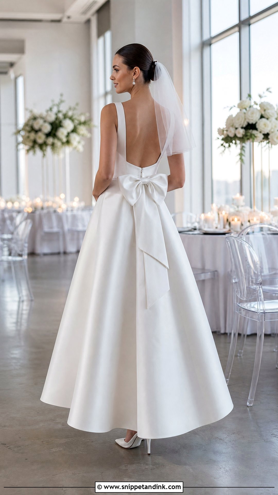 Bow Back Wedding Dress - Snippet and Ink - 20 Simple Backless Wedding Dress Ideas